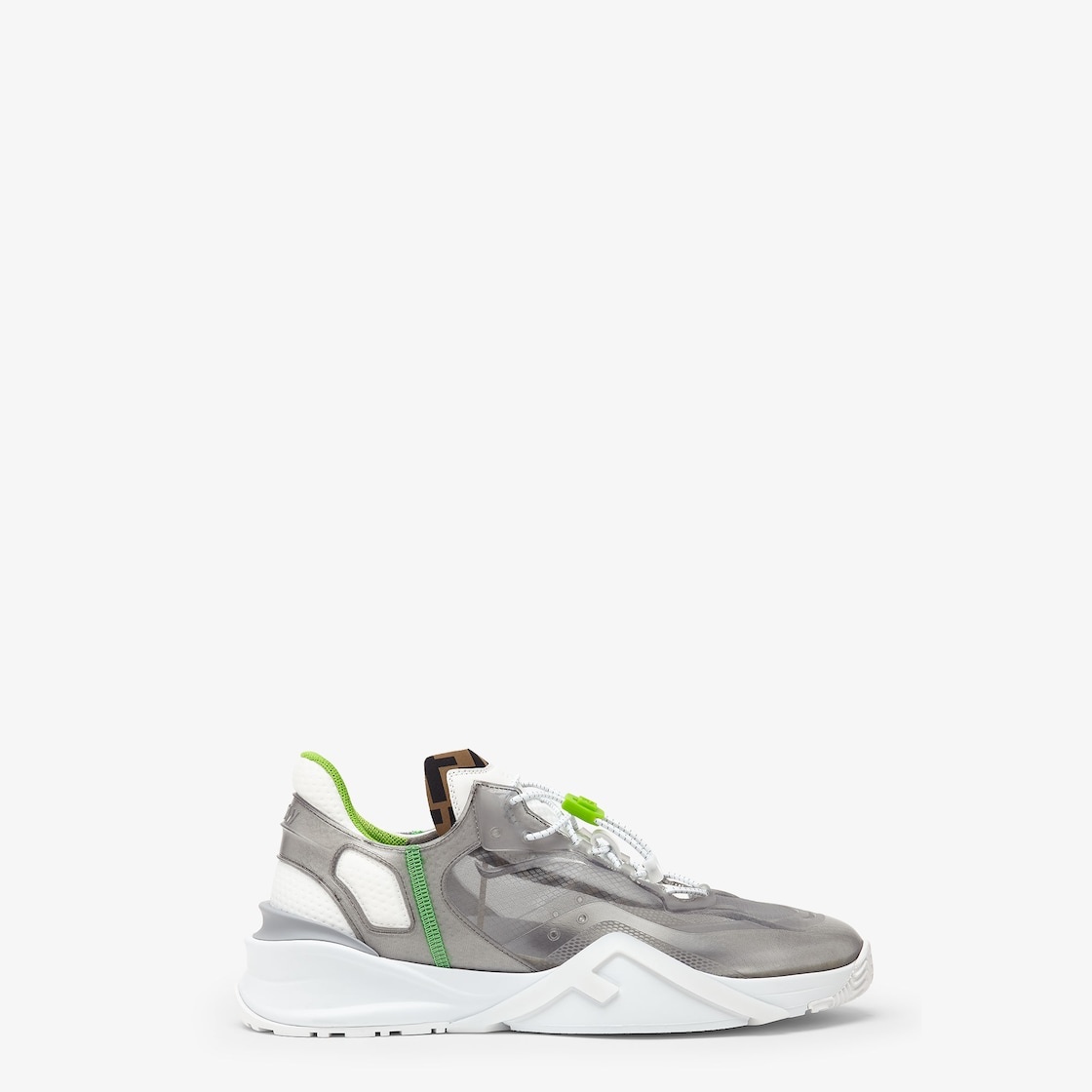 Slip-on sneakers with adjustable elastic laces, FF stopper and corrugated sole with engraved F. Fend - 1