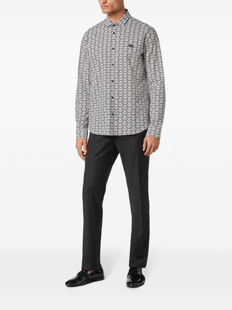 PHILIPP PLEIN monogram-print shirt outlook