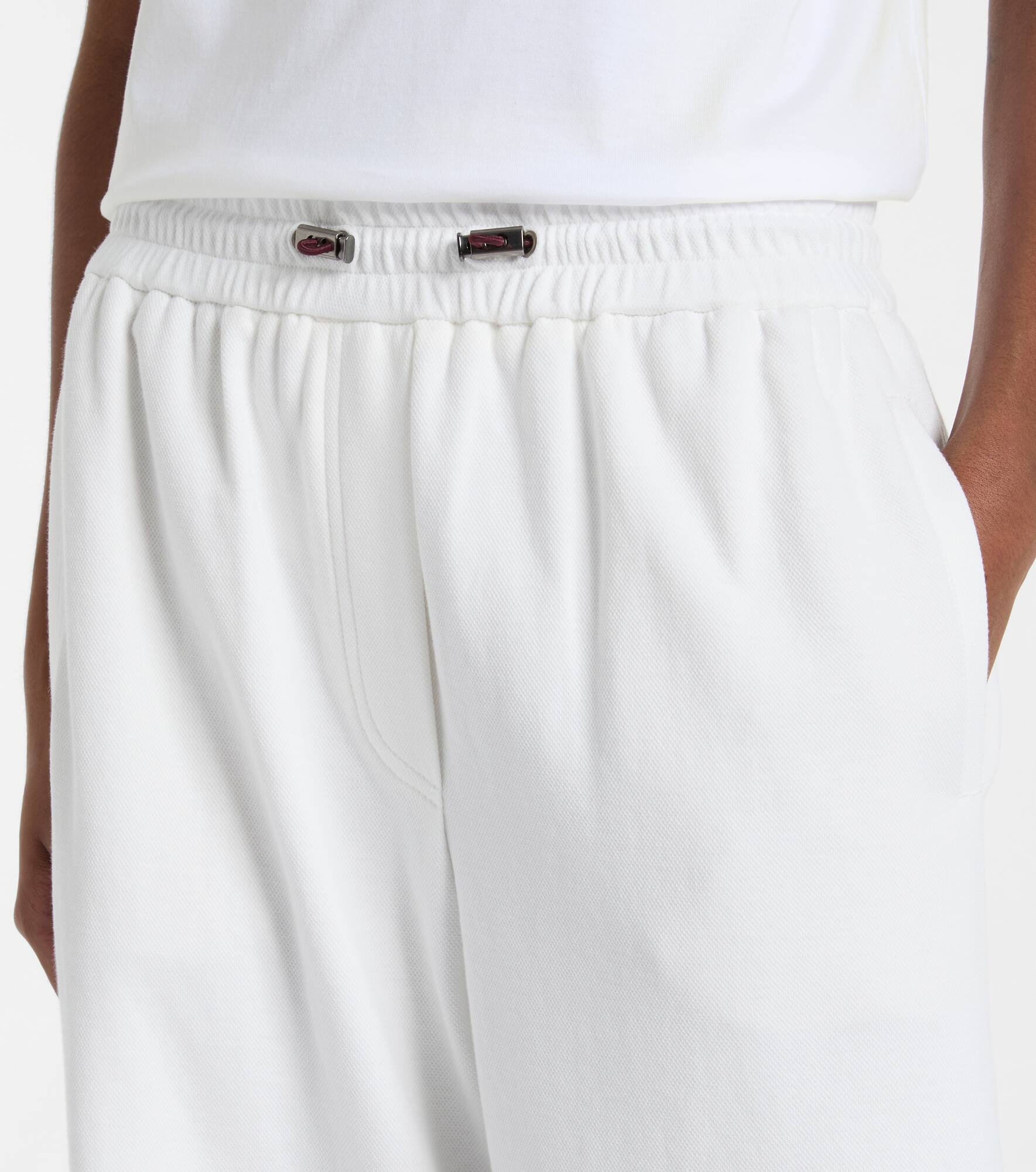 Cotton-blend straight pants - 4