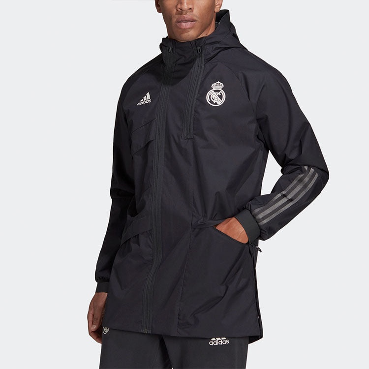 adidas Real Madrid Soccer/Football Hooded Jacket Black GR4275 - 2