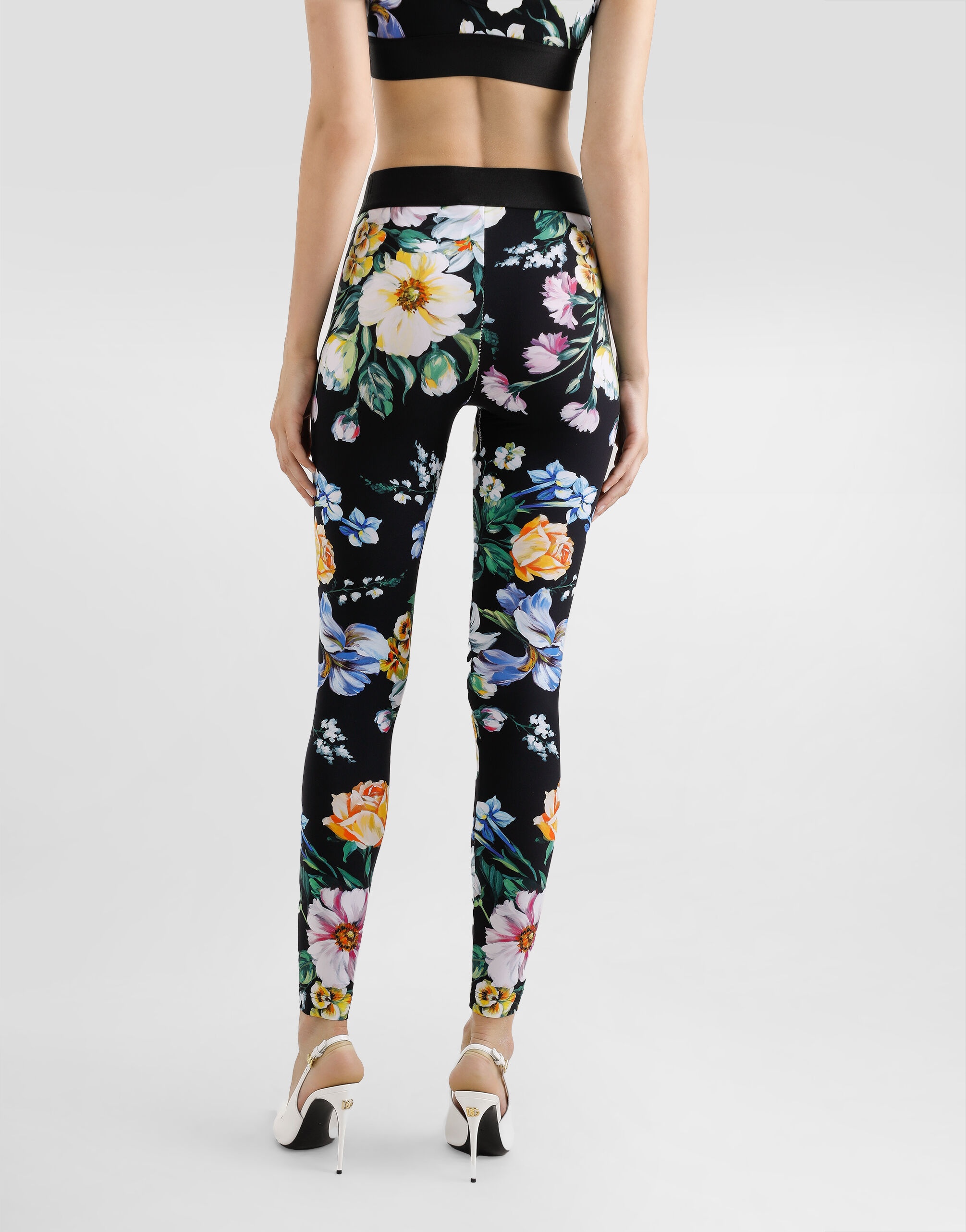 Activewear leggings in floral-print jersey - 5