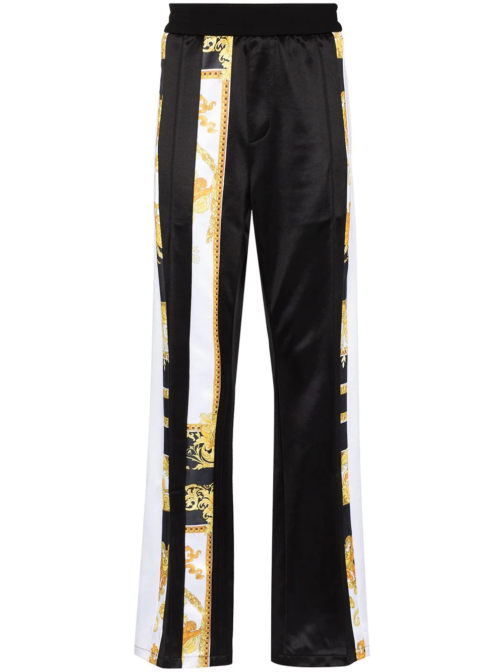 Barocco-print satin track pants - 1