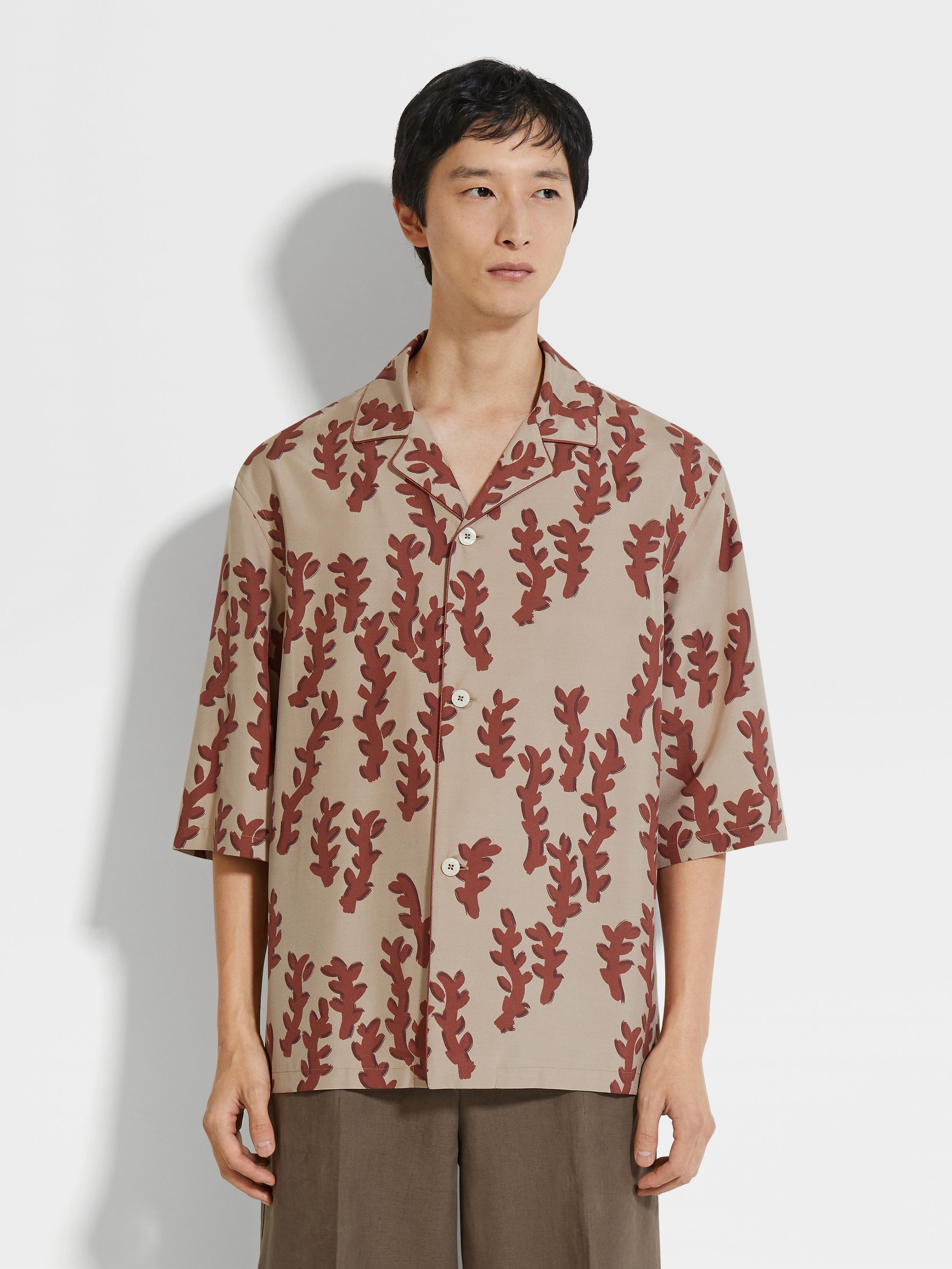 BEIGE SILK SHIRT - 4