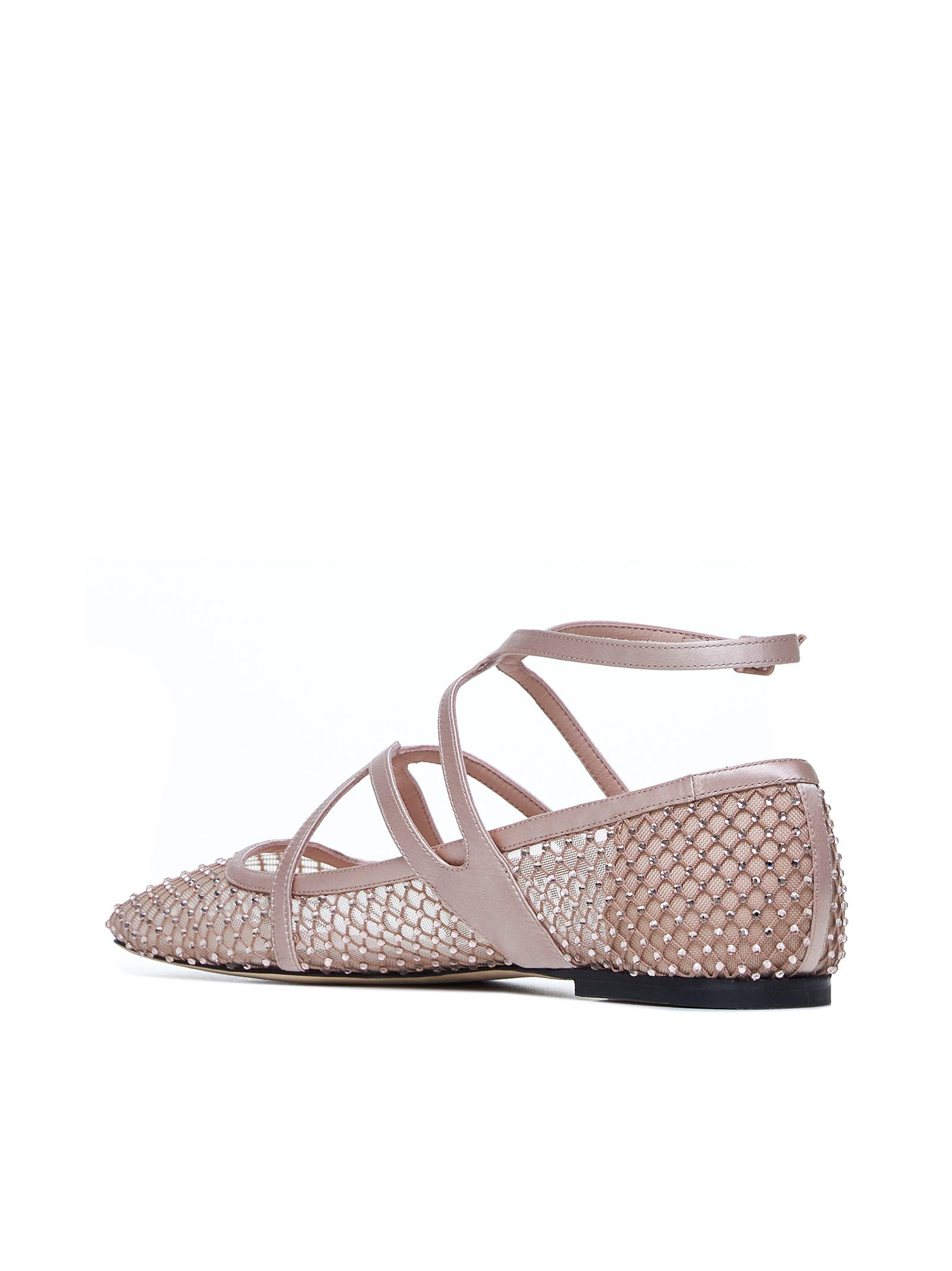 Astoria satin and mesh ballet flats - 3