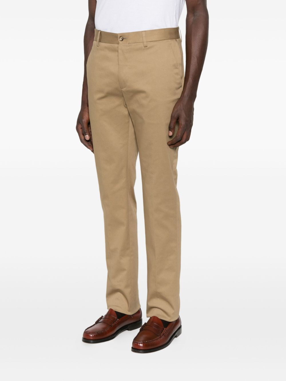 raw-edge cotton trousers - 3