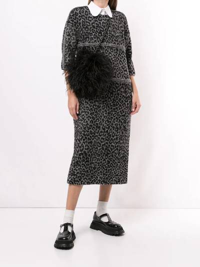 Comme des Garçons Comme des Garçons leopard print structured shift dress outlook