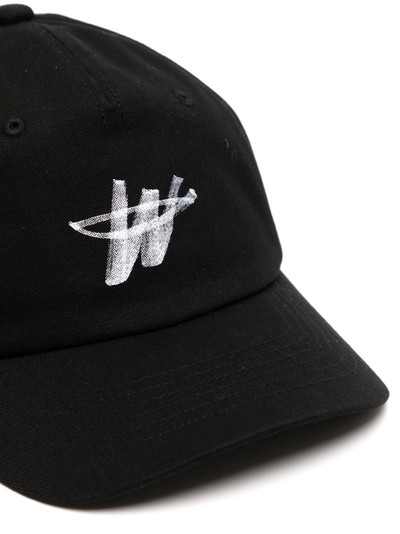 We11done logo-print detail baseball cap outlook