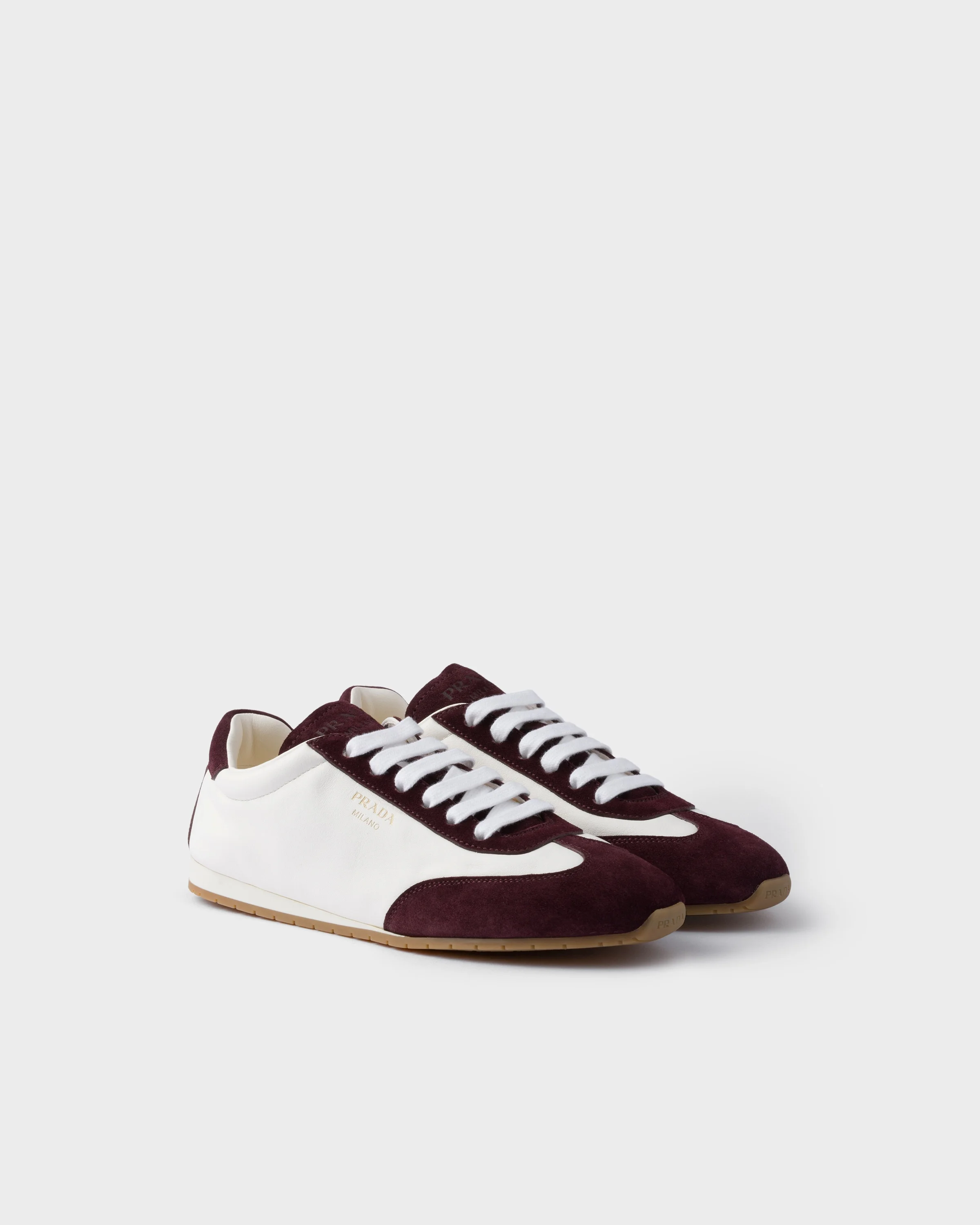 Nappa leather and suede sneakers - 1
