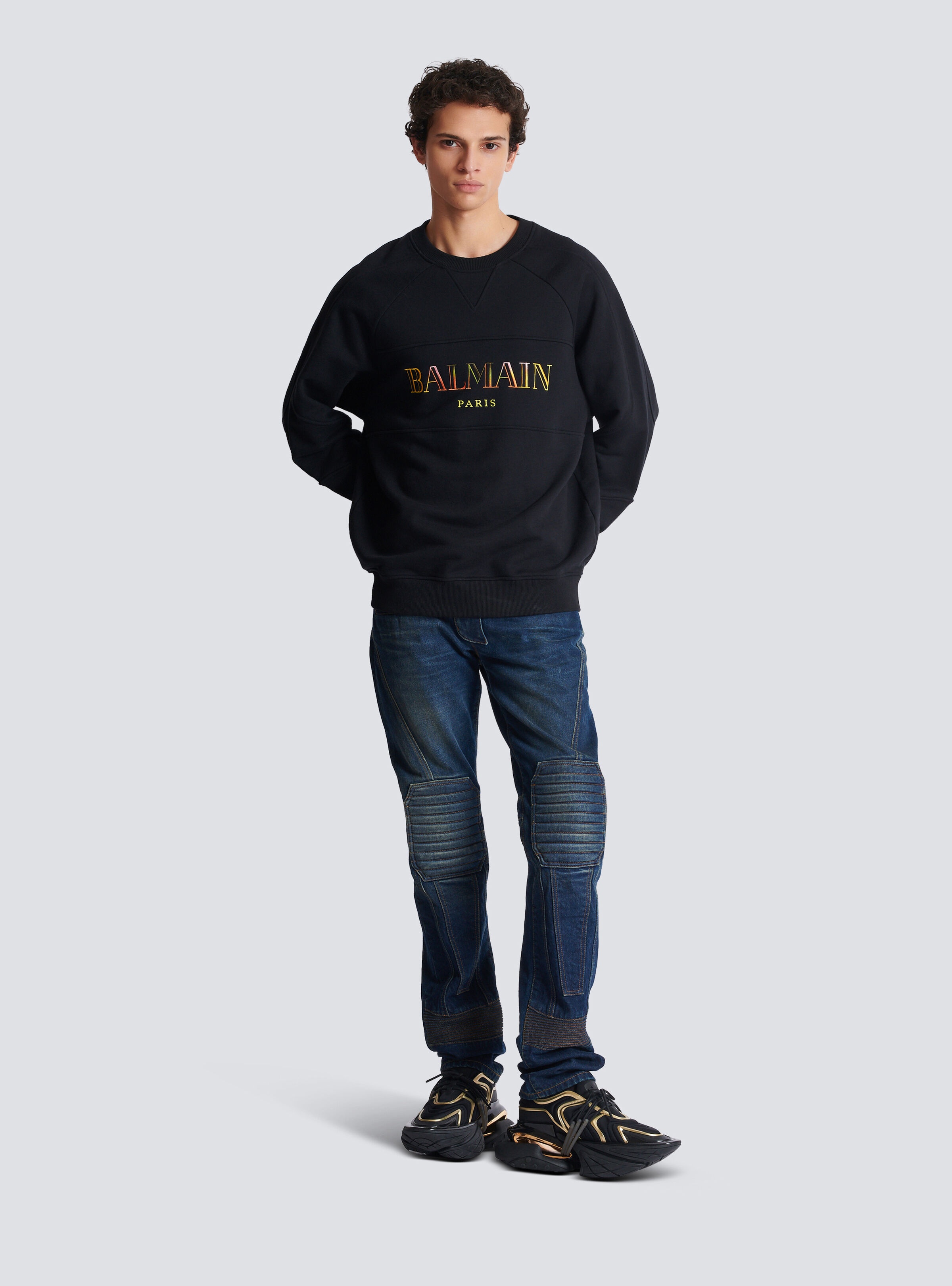 Vintage Balmain embroidered oversized sweatshirt - 2