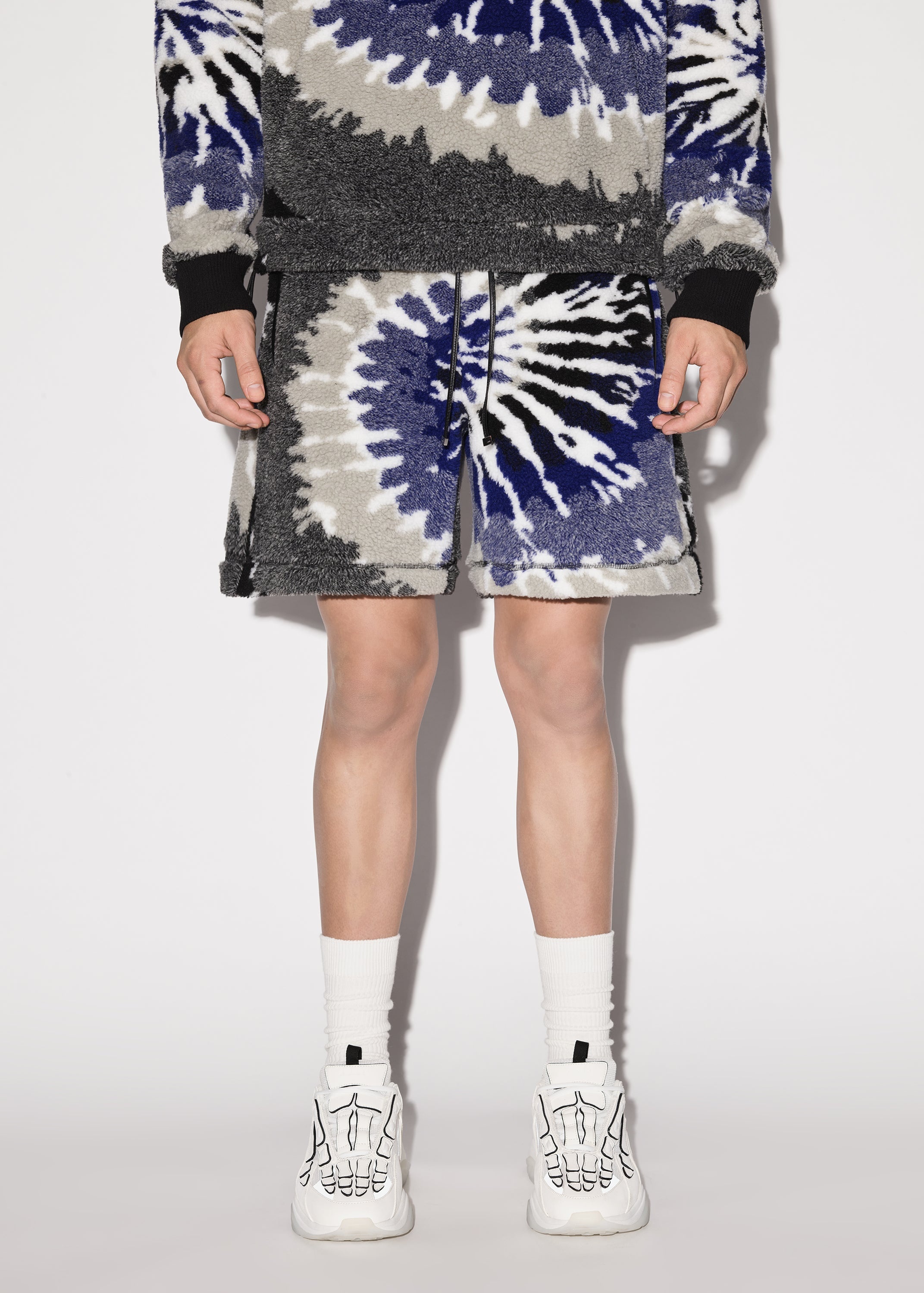 TIE DYE POLAR FLEECE SHORTS - 2
