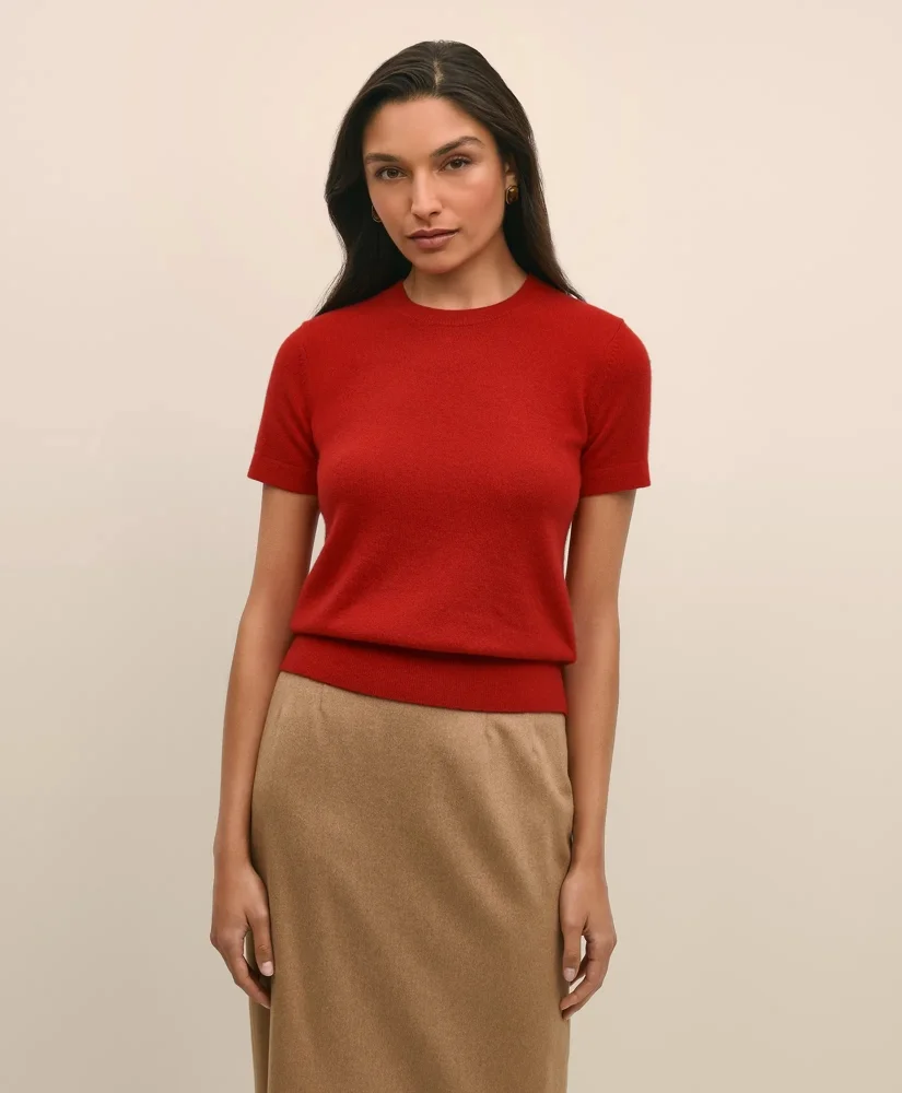 Cashmere Short-Sleeve Shell - 1