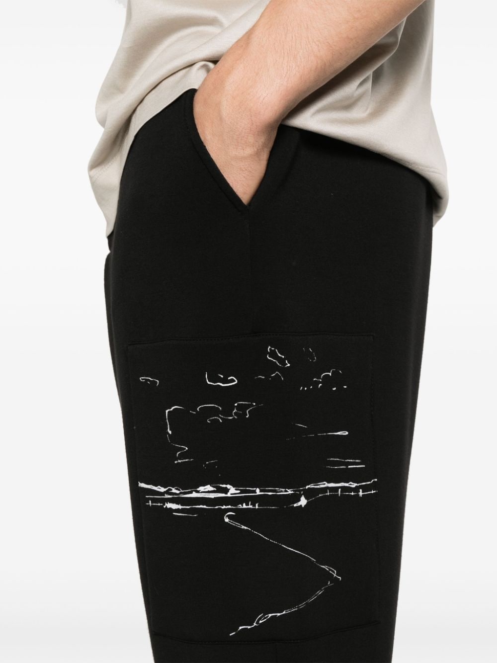 graphic-print tapered trousers - 5
