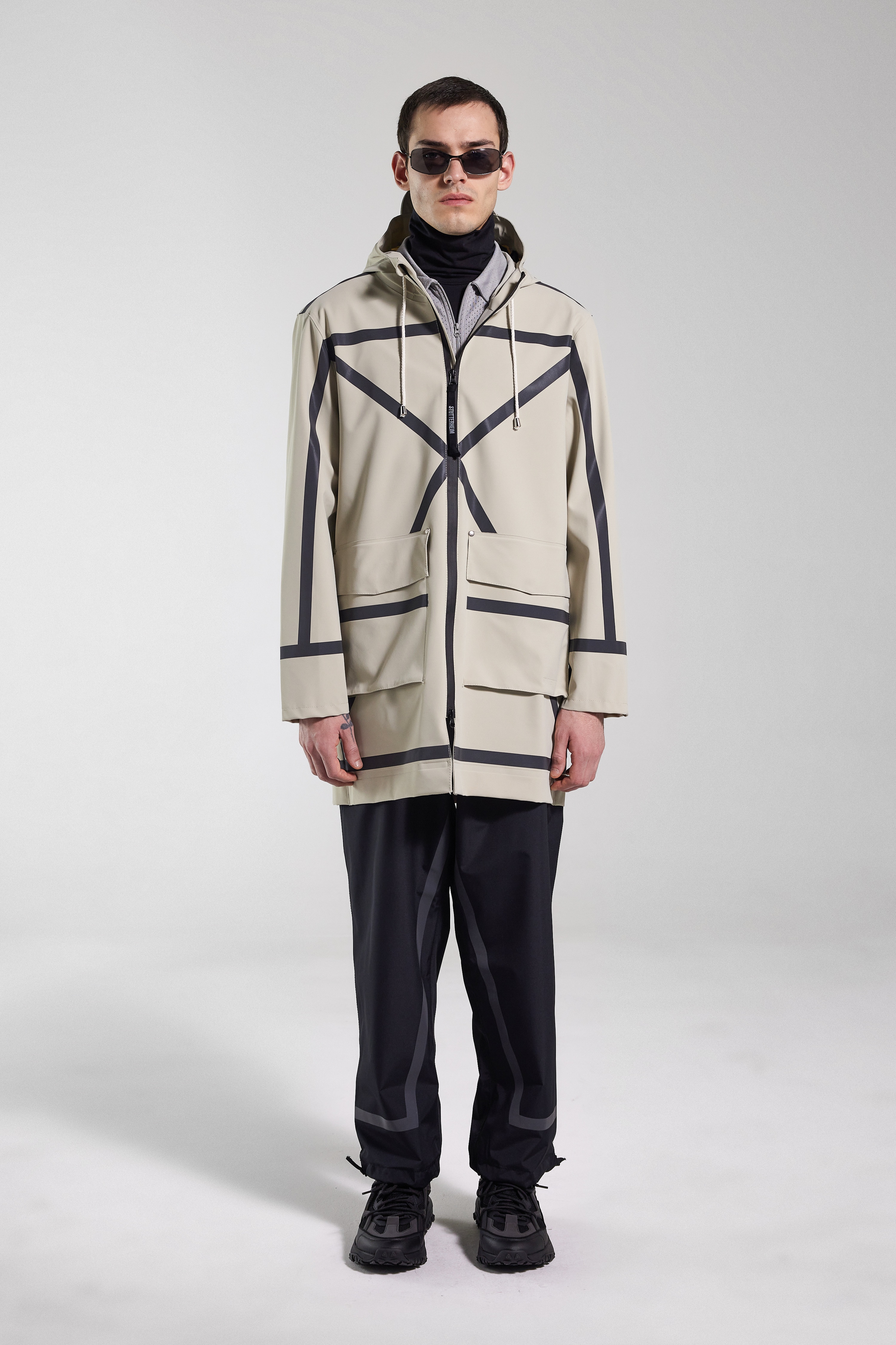 Stockholm Tape Matte Raincoat Pelican - 6