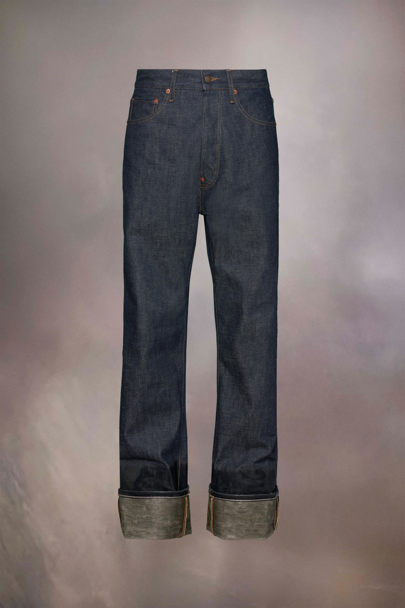 定価15万　Maison Margiela Turn-Up Jeans Maison Margiela - Lacquered Turn-Up Jeans | HBX