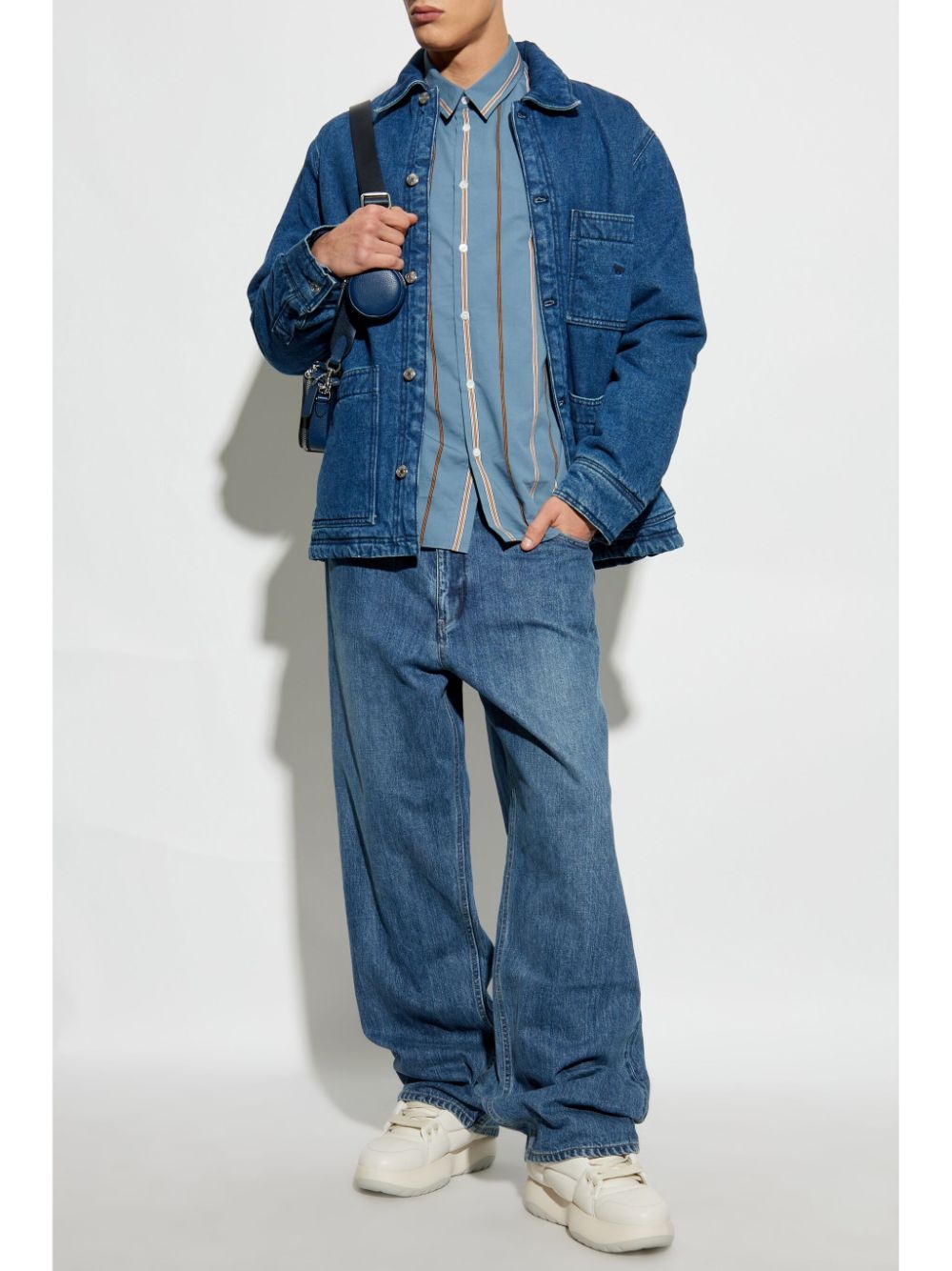 padded workwear denim jacket - 2