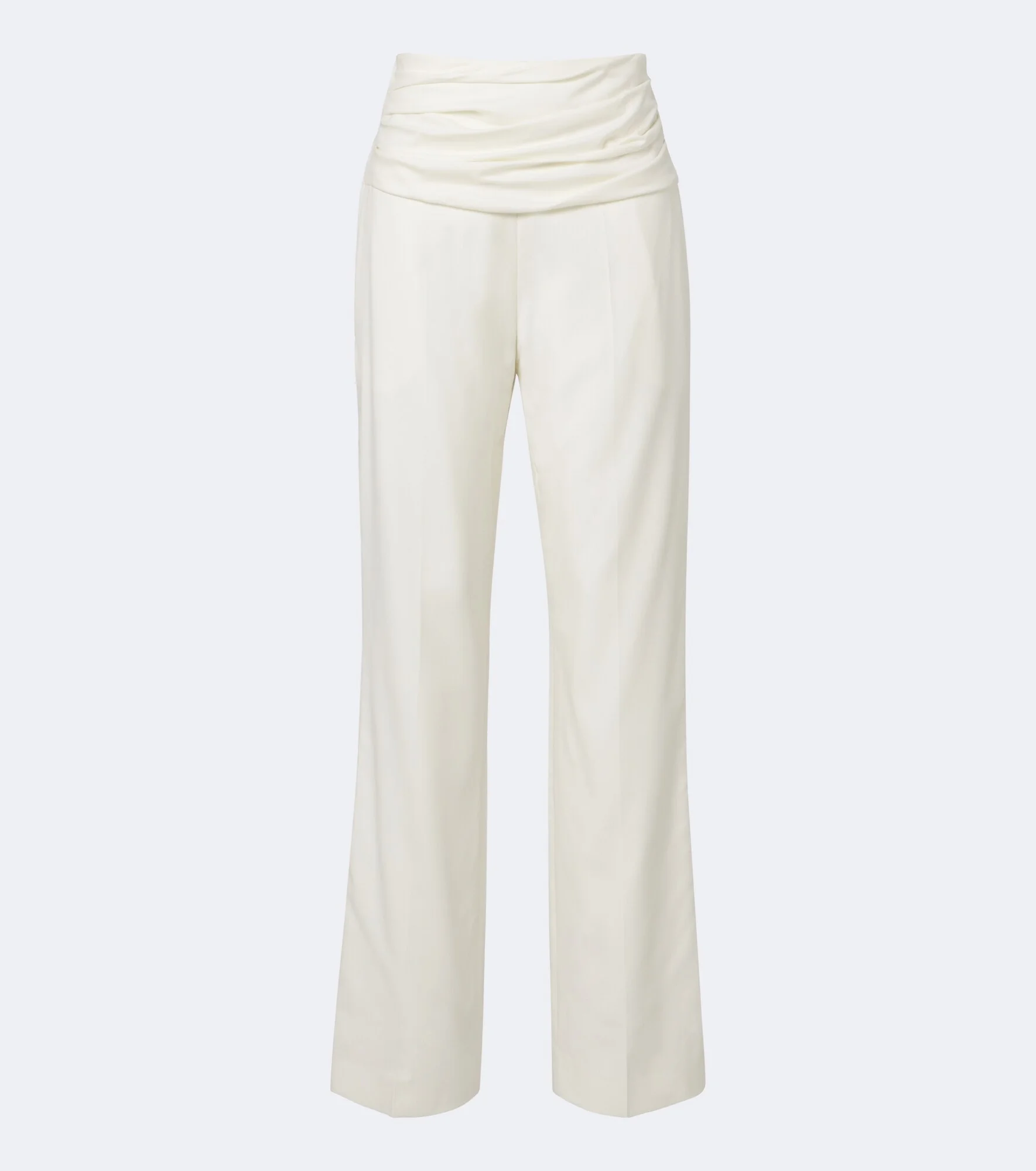 Albertine ruched virgin wool wide-leg pants - 1