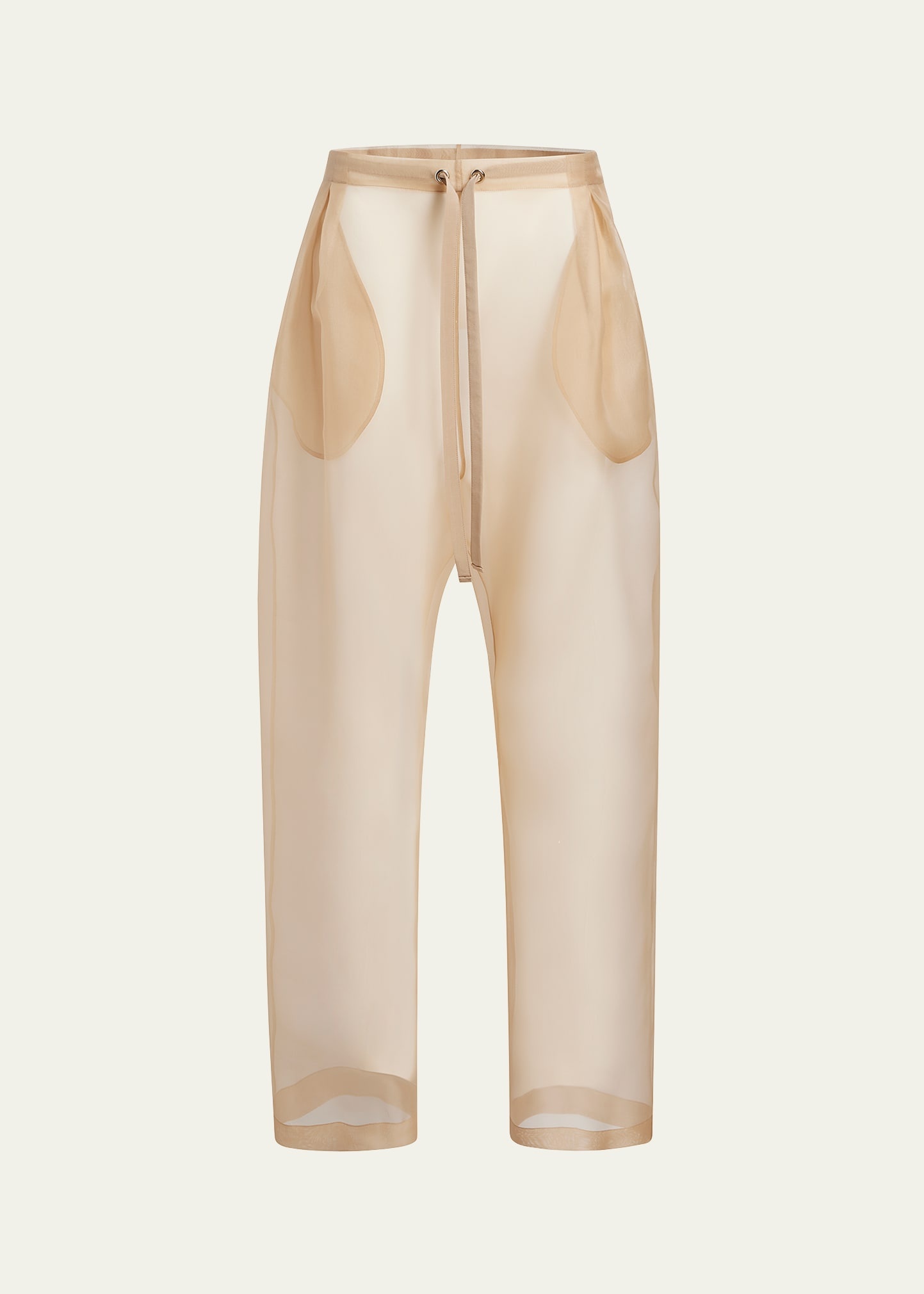 Trenton Drawstring Sheer Pants - 1