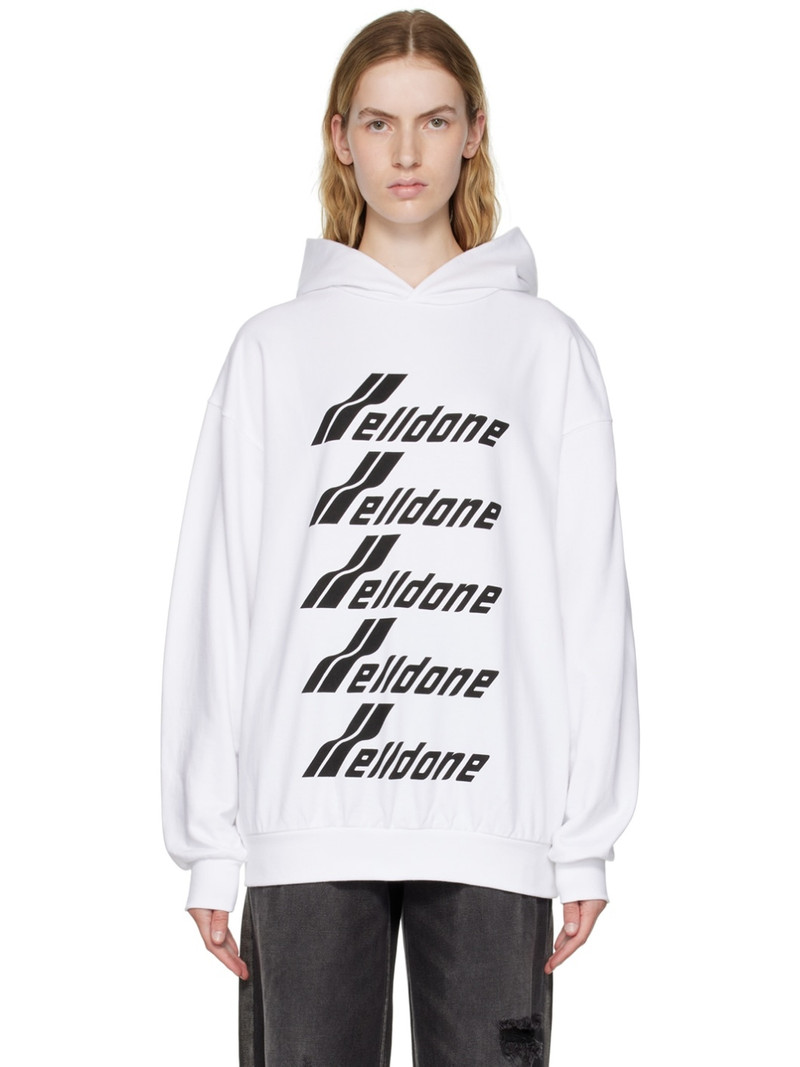 White Cotton Hoodie - 1