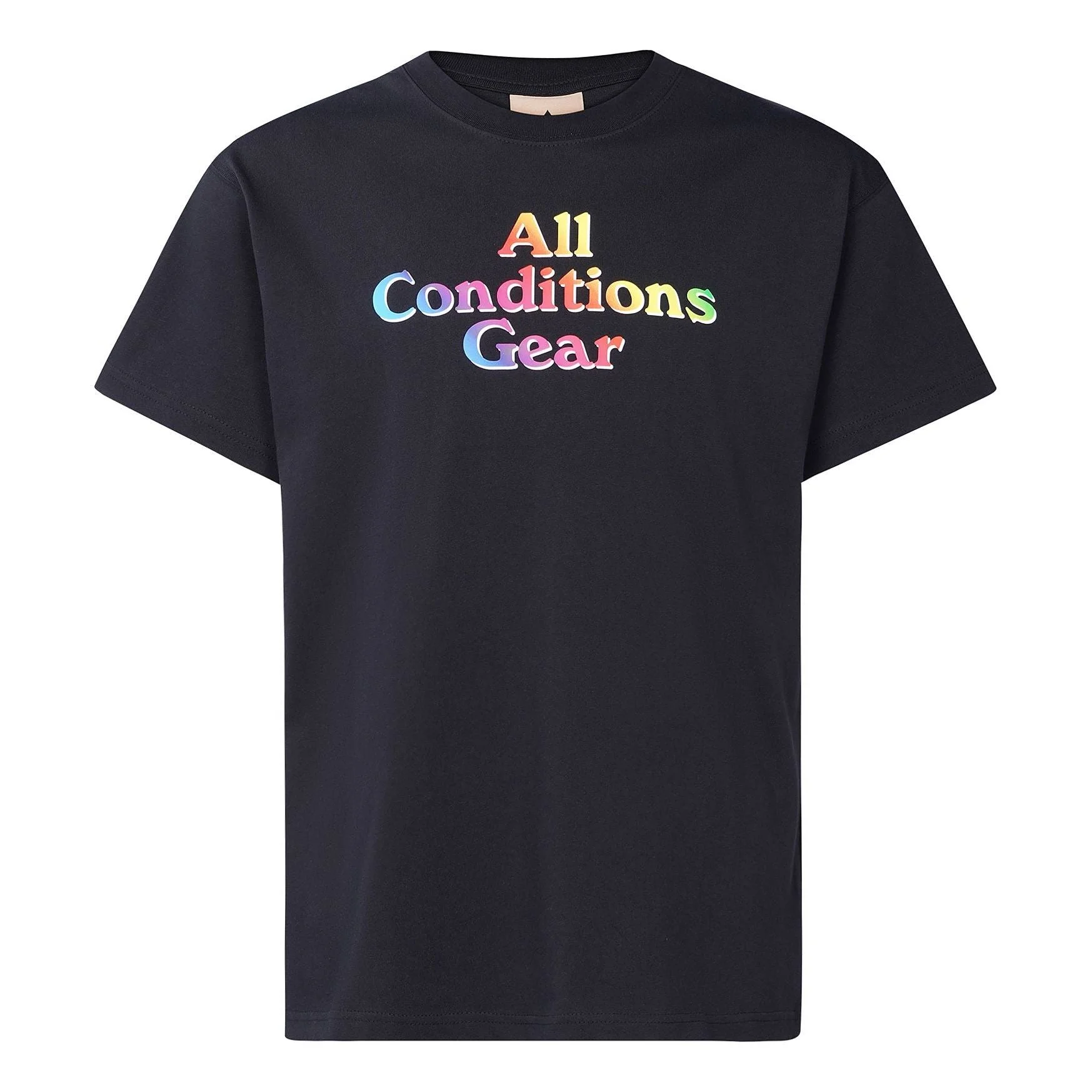 Nike ACG Gradient Multi-Color Alphabet Printing Short Sleeve Black CV7548-010 - 1