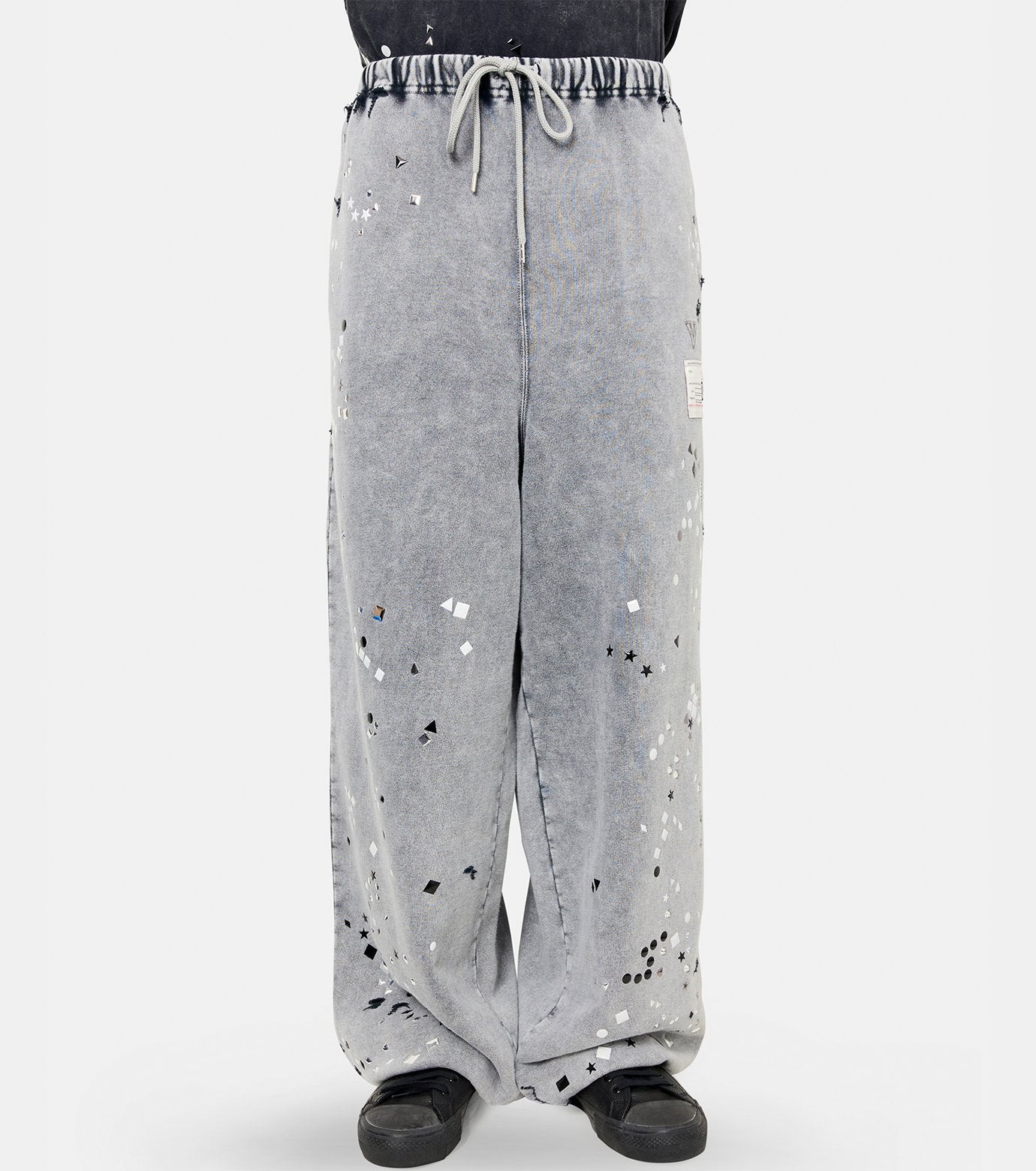 EMBELLISHED BLEACHED PANTS - 2