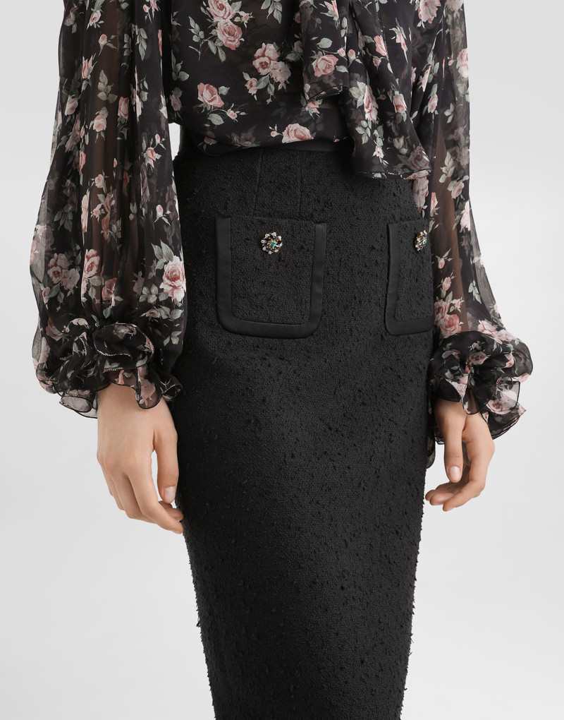 Rachel basketweave straight skirt 4