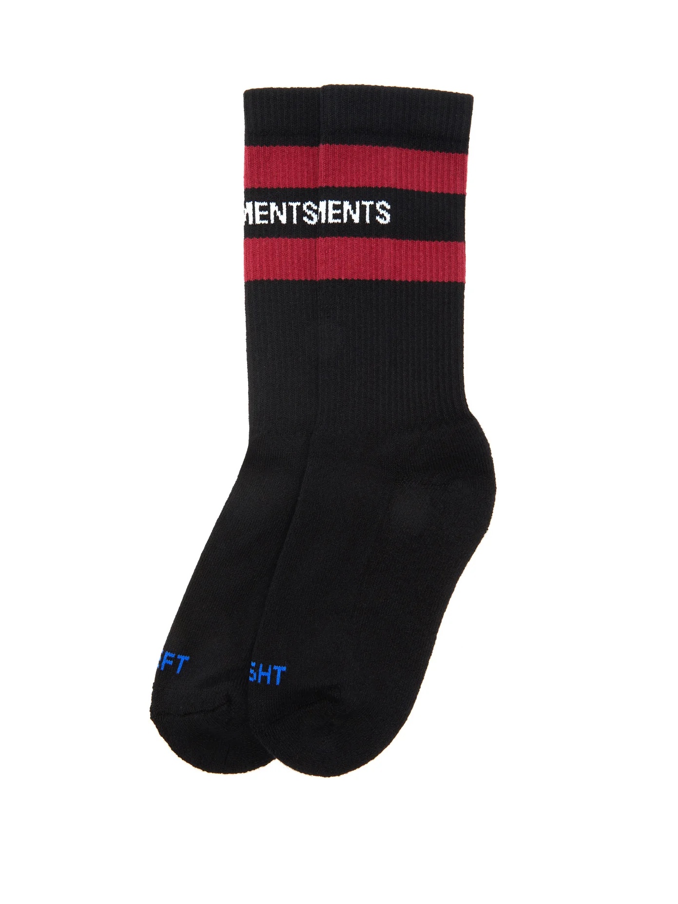 Logo-jacquard striped cotton-blend knit socks - 3