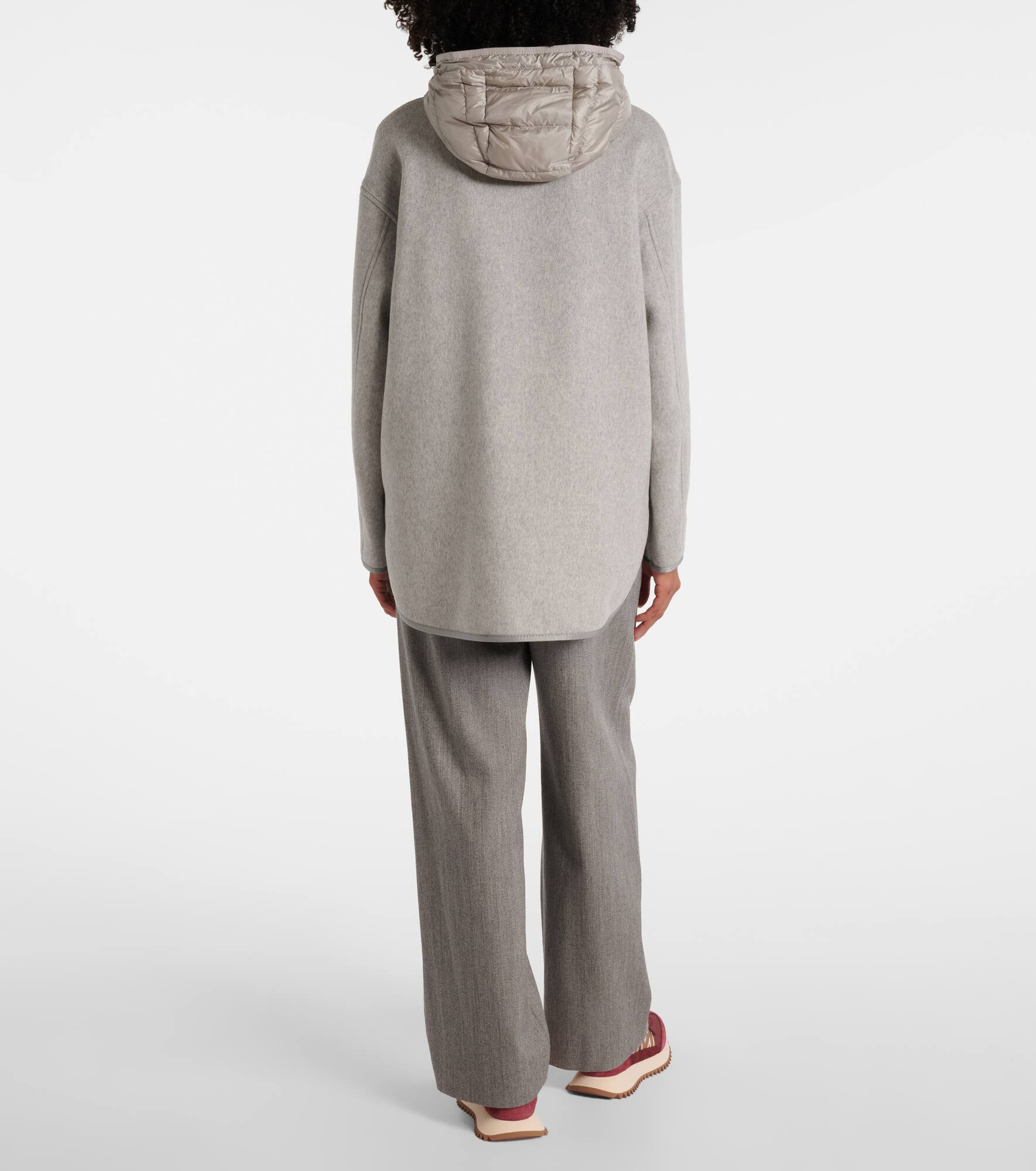 Wool and cashmere down jacket - 3