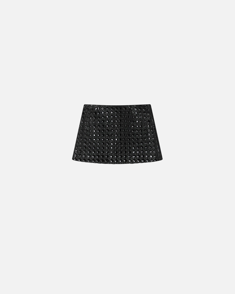 PATENT LEATHER MINI SKIRT WITH QUILTED PATTERN 1
