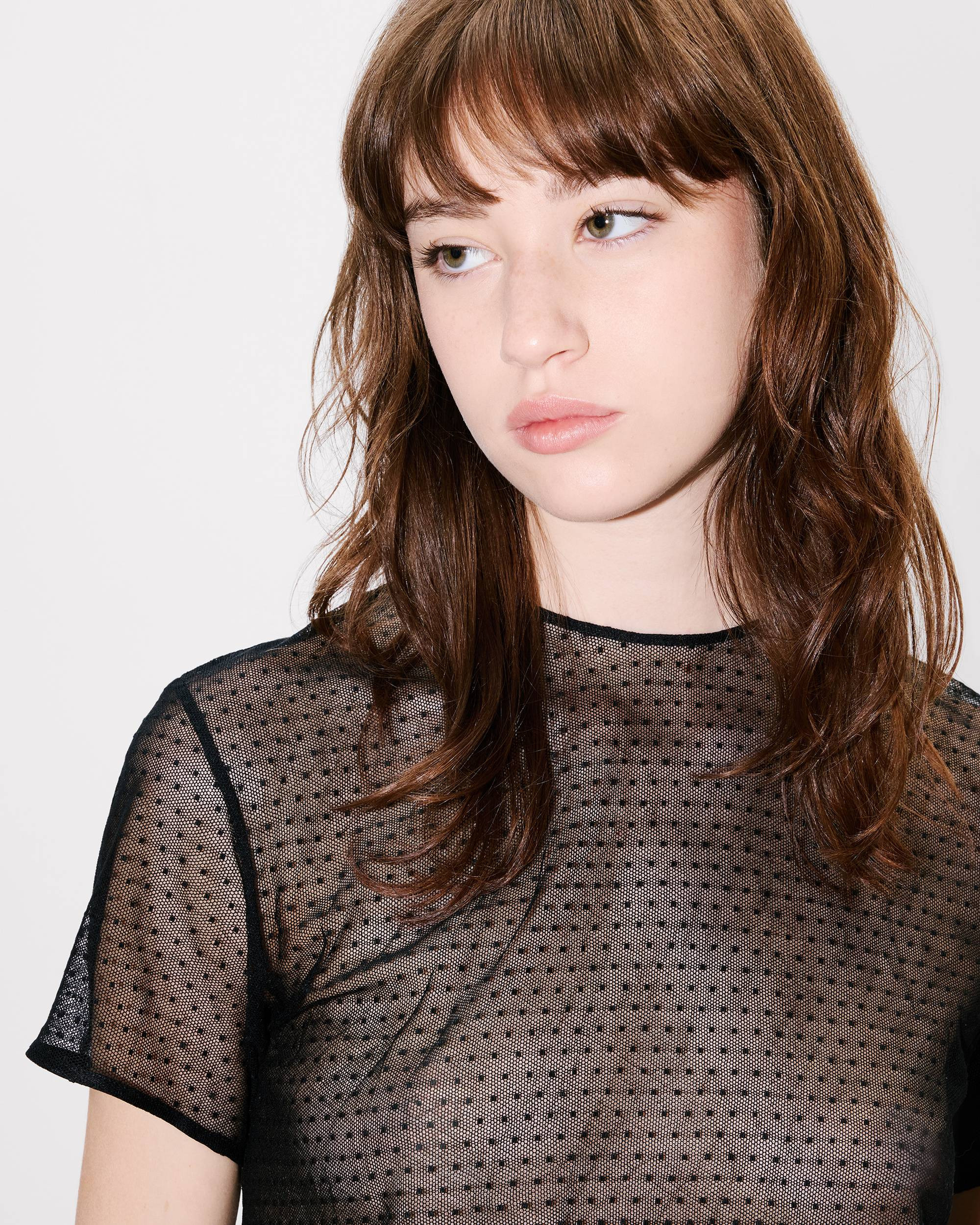 Cropped top in plumetis - 6