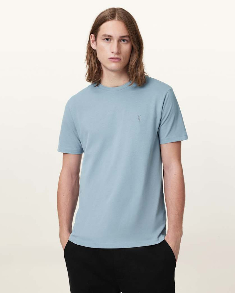 BRACE BRUSHED COTTON CREW NECK T-SHIRT - 1