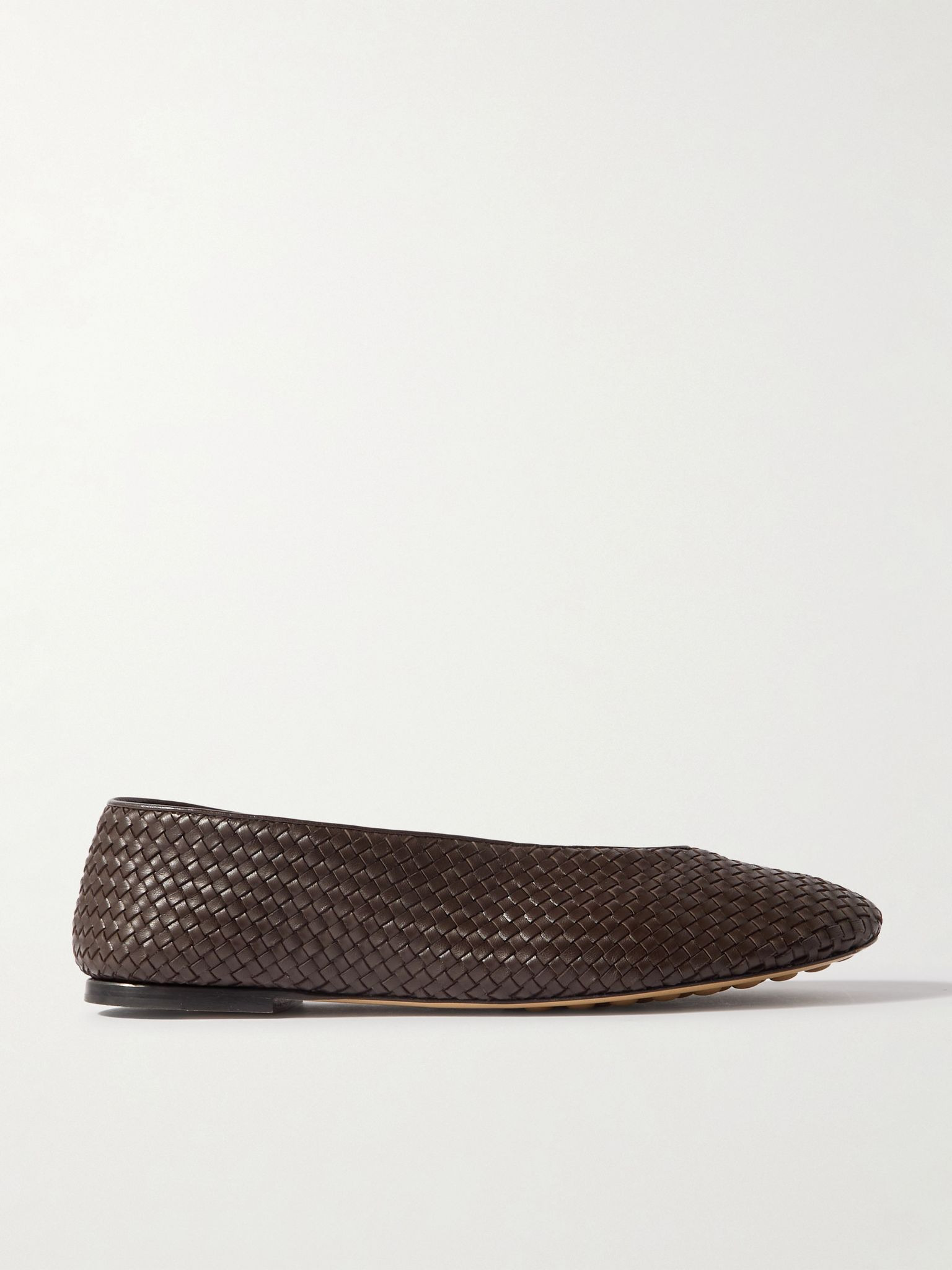 Intrecciato leather ballet flats Brown - 1