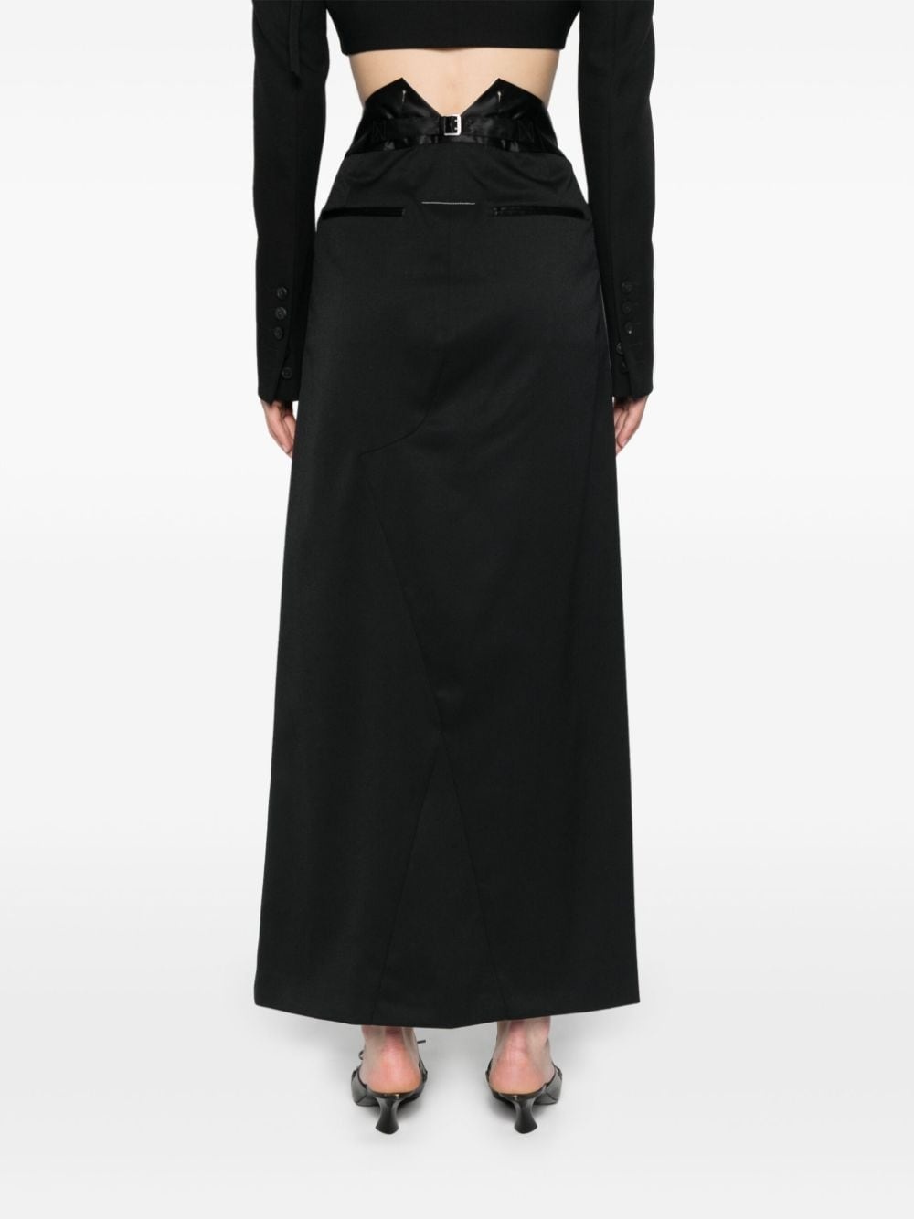 pleat-detailing maxi skirt - 4