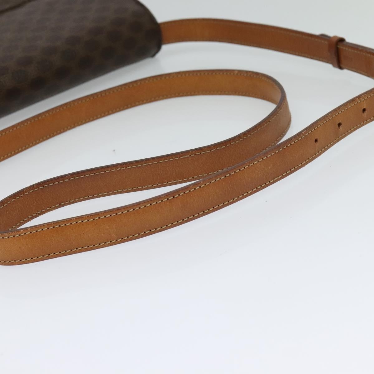 CELINE Macadam Canvas Shoulder Bag Pvc Leather Brown - 7