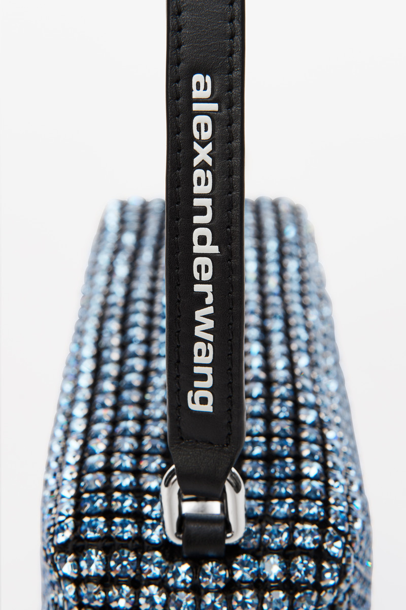 HEIRESS MEDIUM POUCH IN RHINESTONE MESH 2