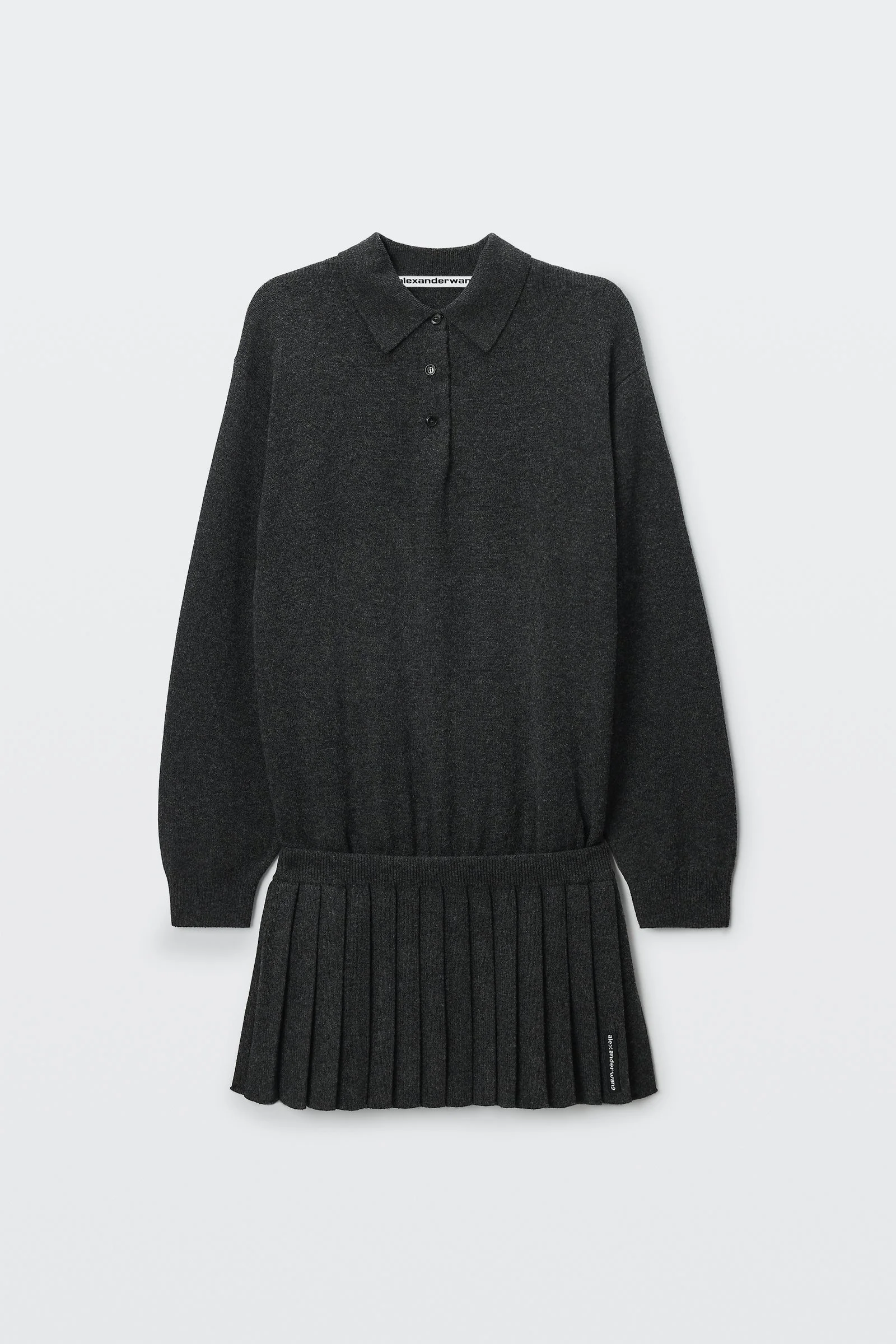 polo dress with heat pressed skirt - 1