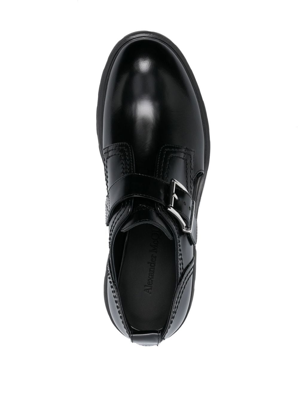 Alexander McQueen side-buckle fastening brogue shoes | REVERSIBLE