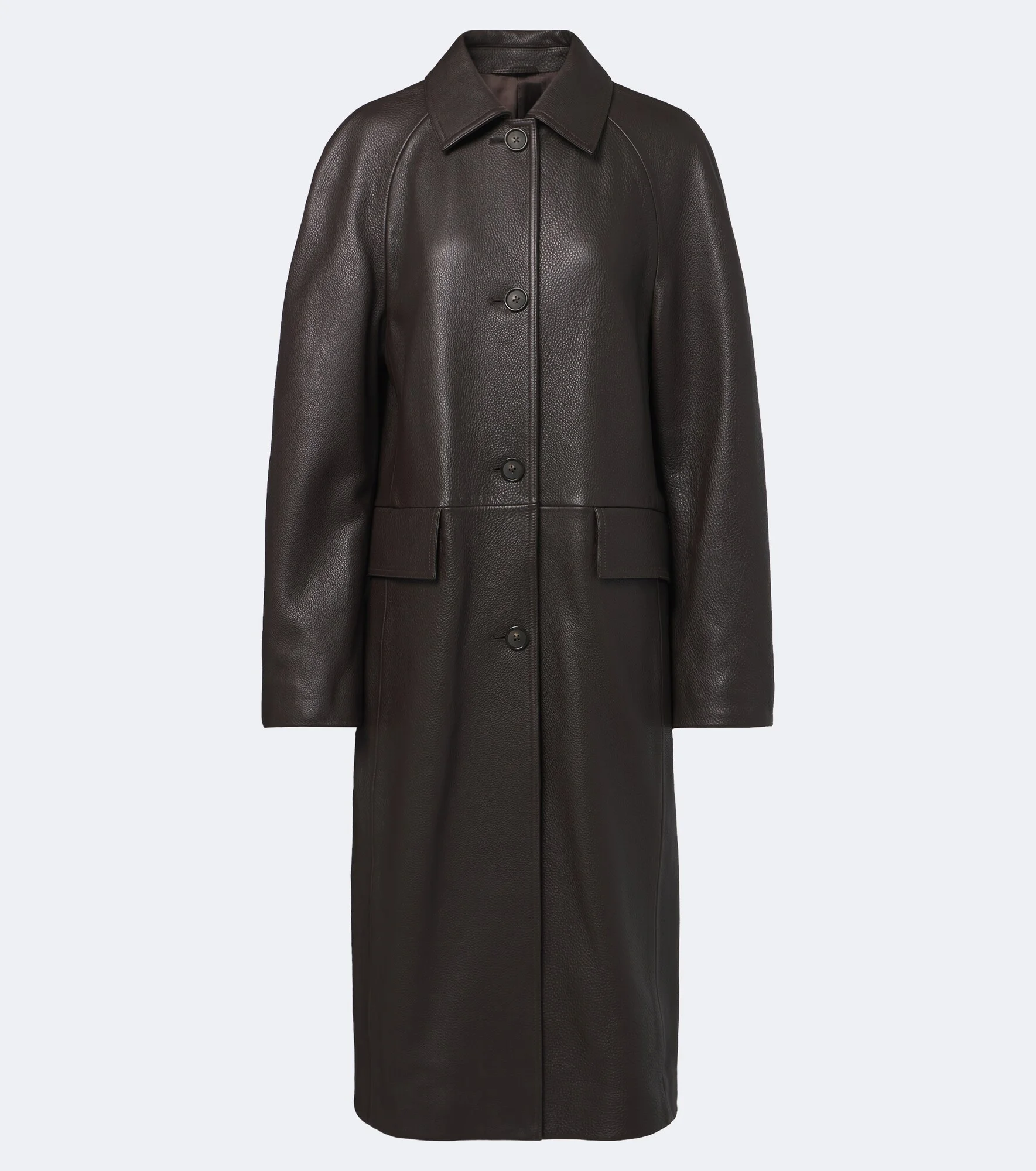 Raglan leather coat - 1