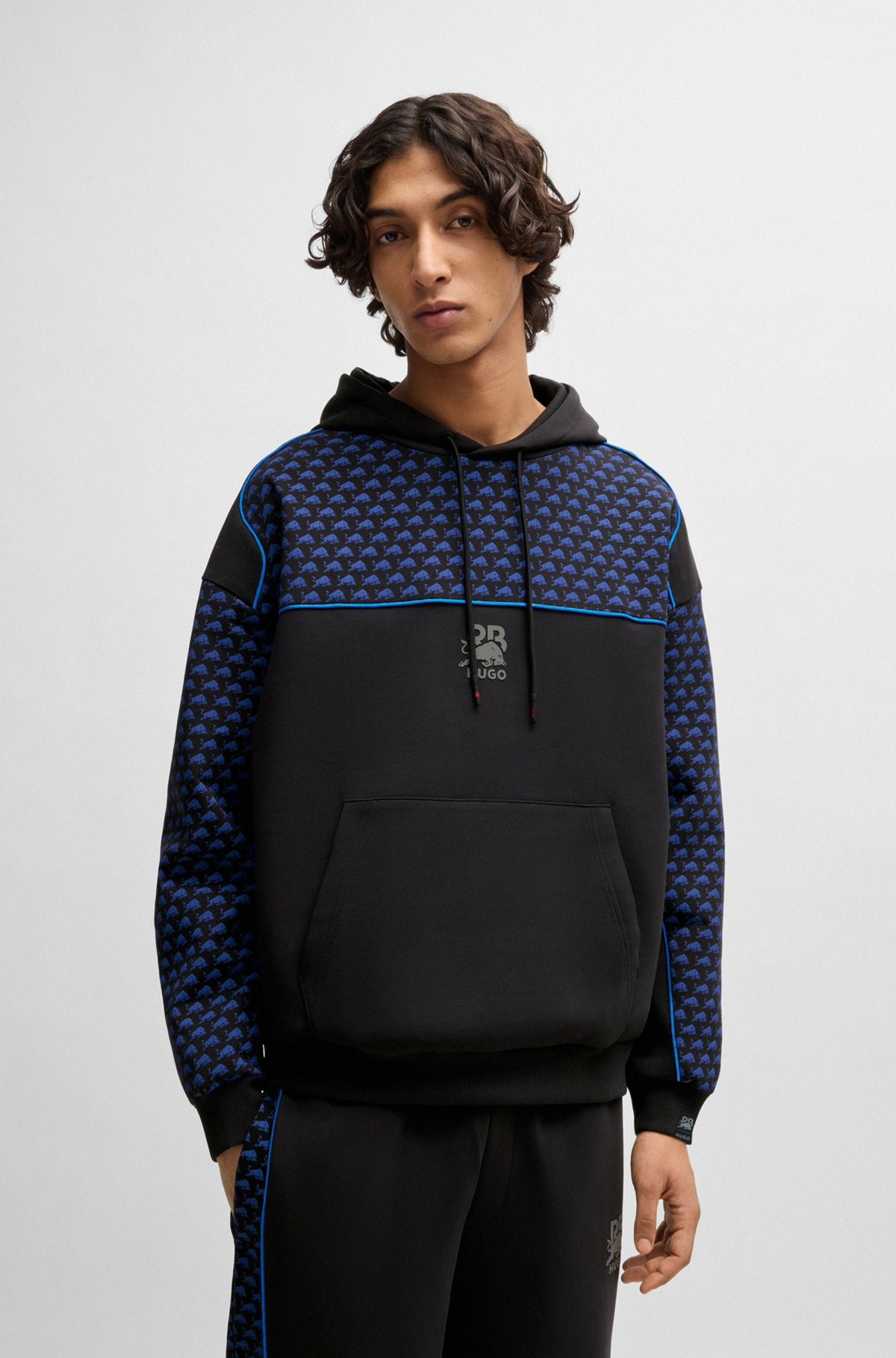 HUGO X RB HOODIE WITH PIPING DETAILS - 2