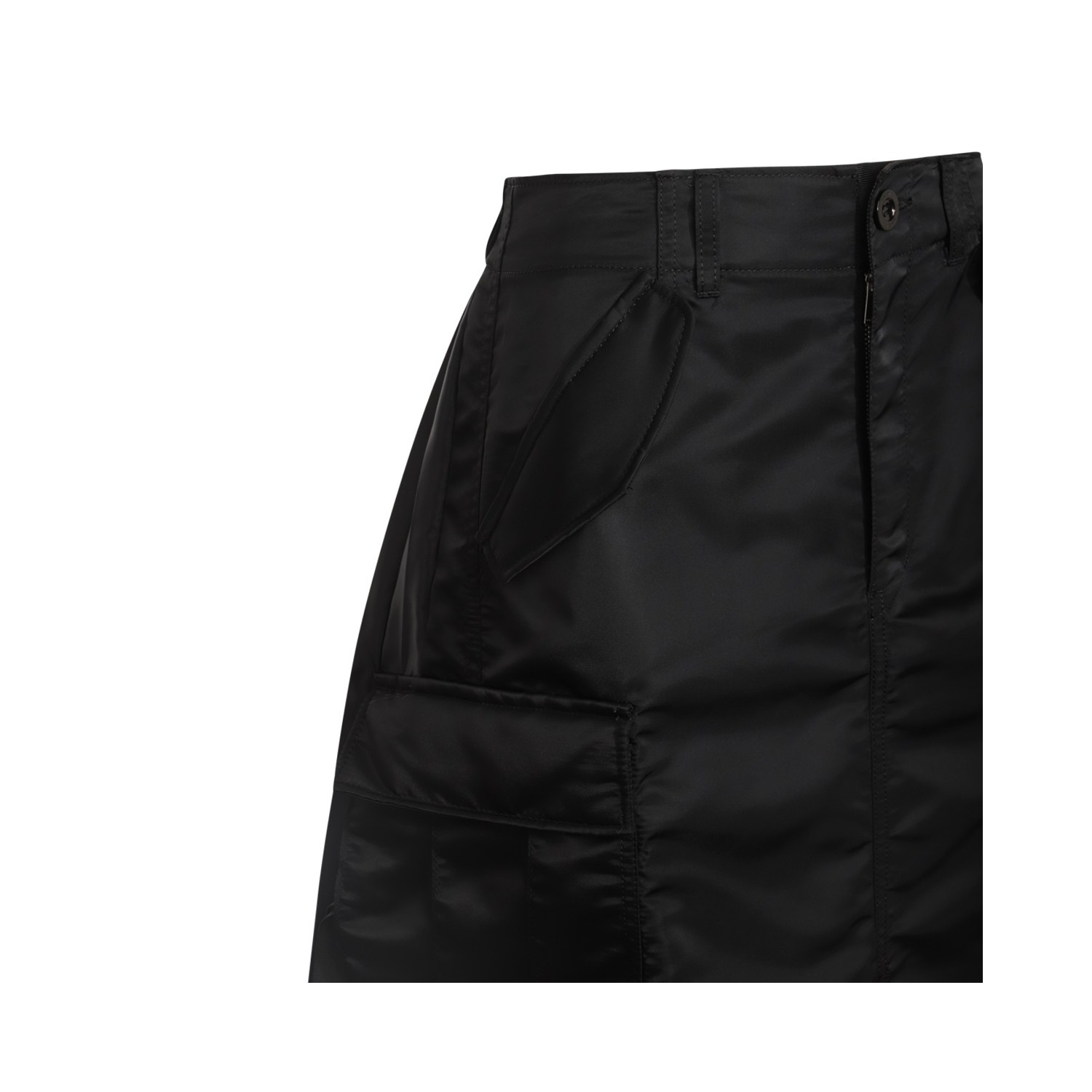 sacai BLACK NYLON SKIRT | palazzobelli | REVERSIBLE
