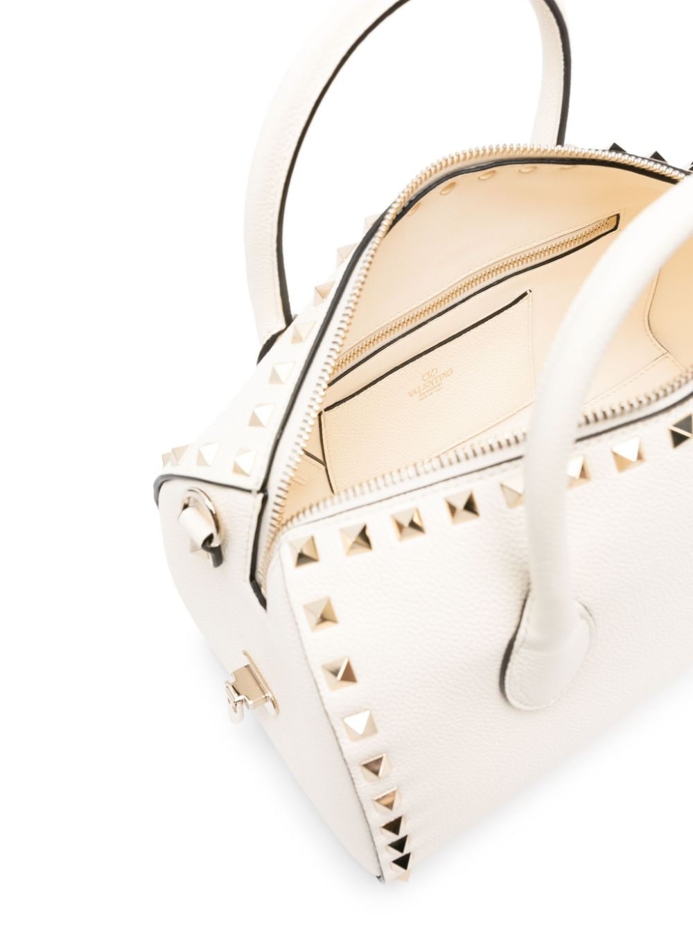Rockstud leather tote bag - 5