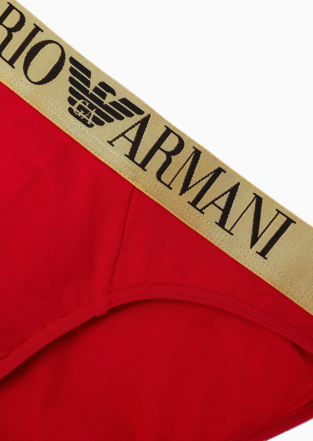 Shiny logo elasticated-waist briefs - 4