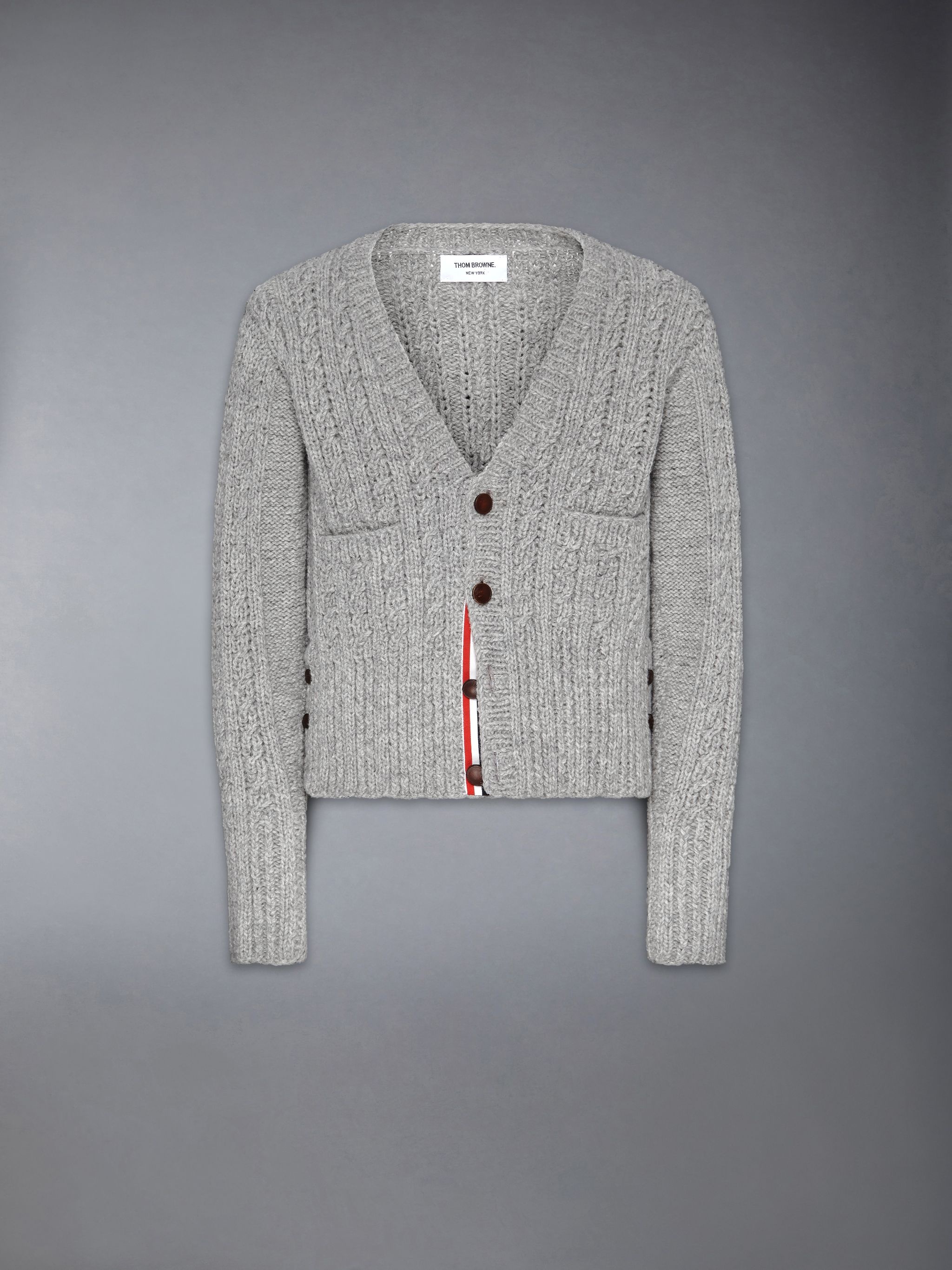 Irish Wool Handknit Cable Stitch Classic Cardigan - 7