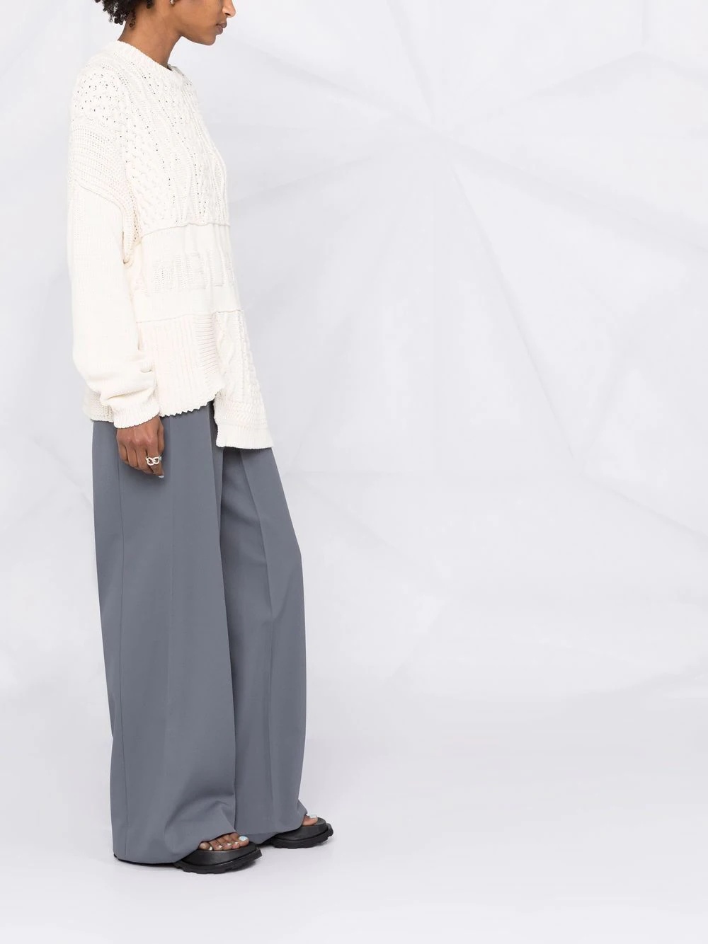 patchwork knitted jumper - 6