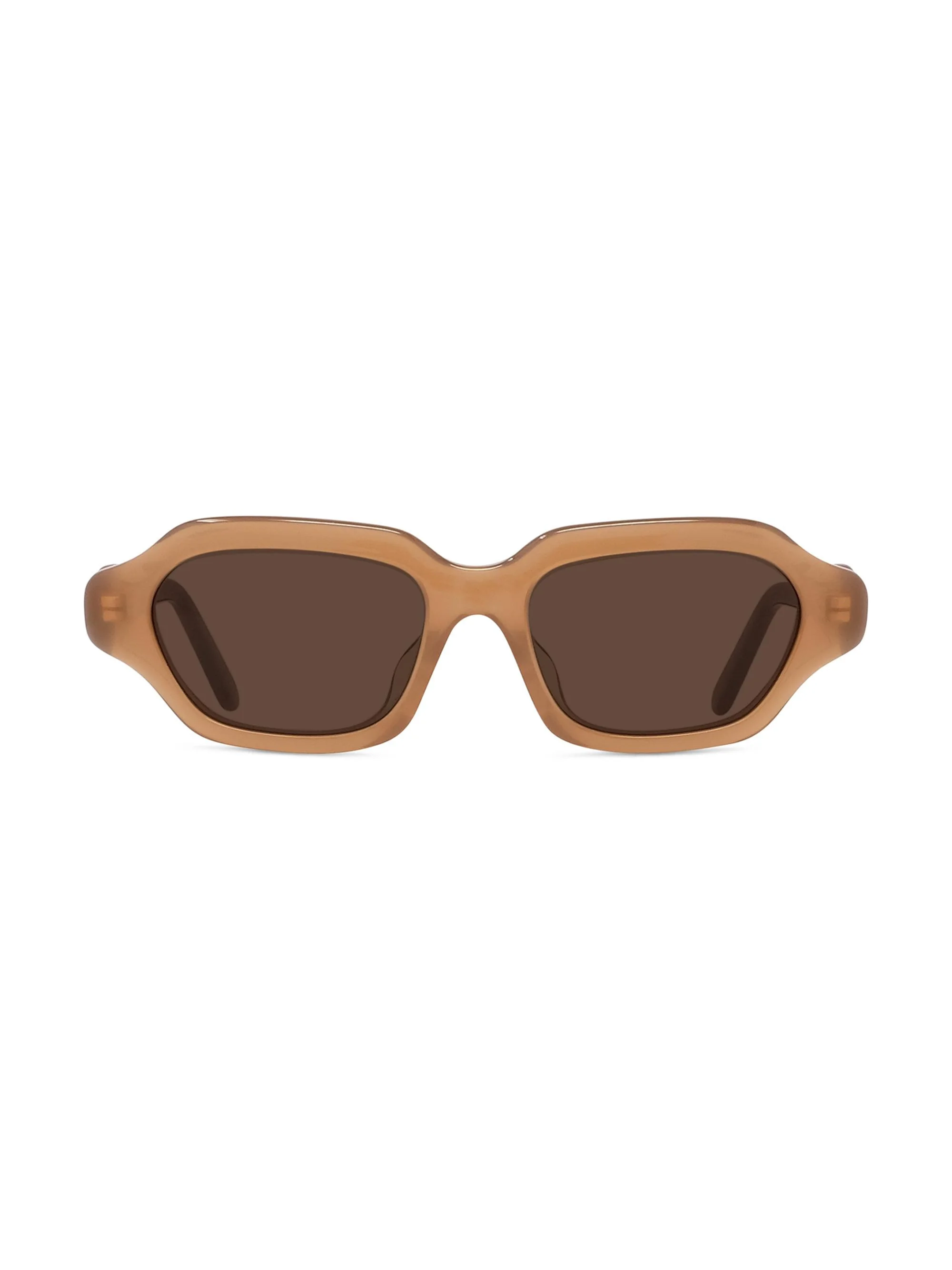 Women's Slim 51mm Rectangular Sunglasses - Dark Brown Black - 1