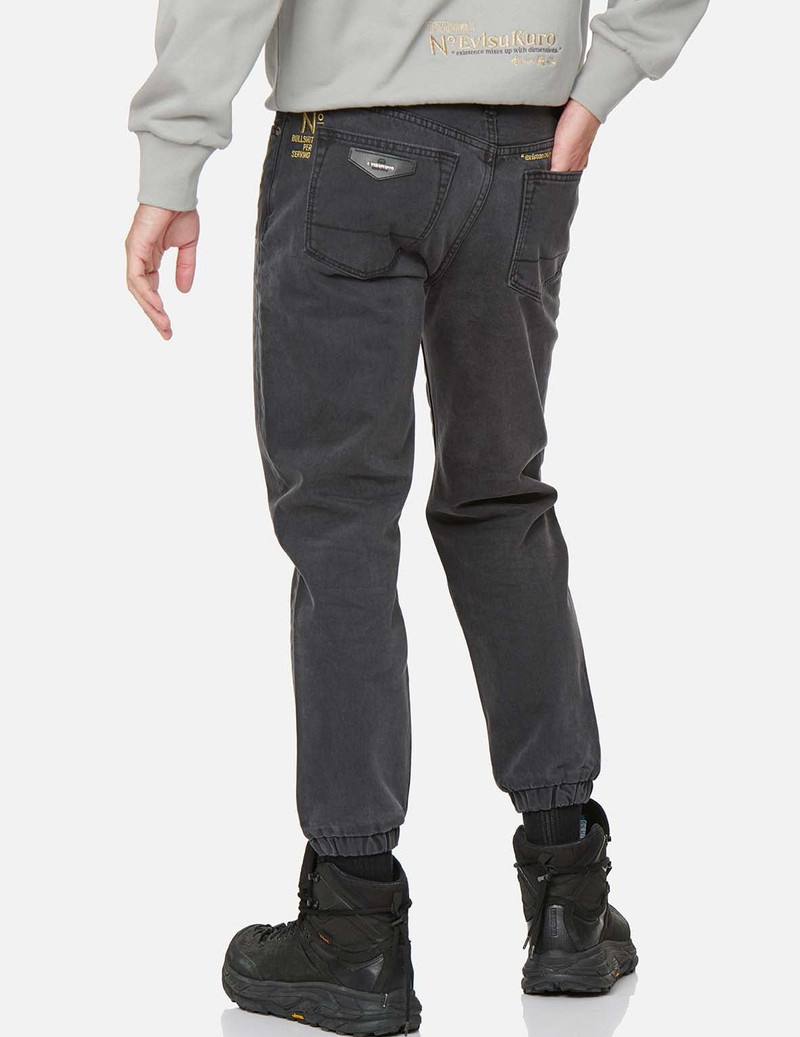 Slogan Embroidered Slim Fit Jogger Jeans 8