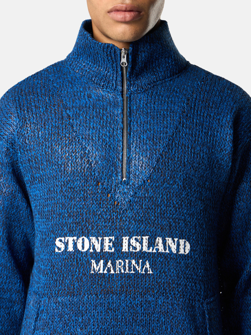 5100034 COTTON-LINEN-POLYESTER WITH RUBBERISED EFFECT_STONE ISLAND MARINA 5