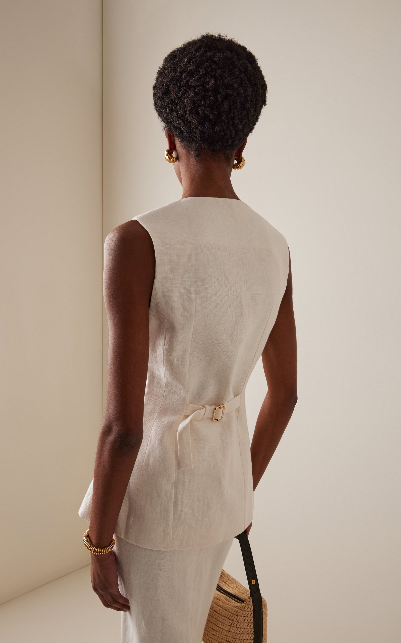 Matilda Linen Vest white - 4