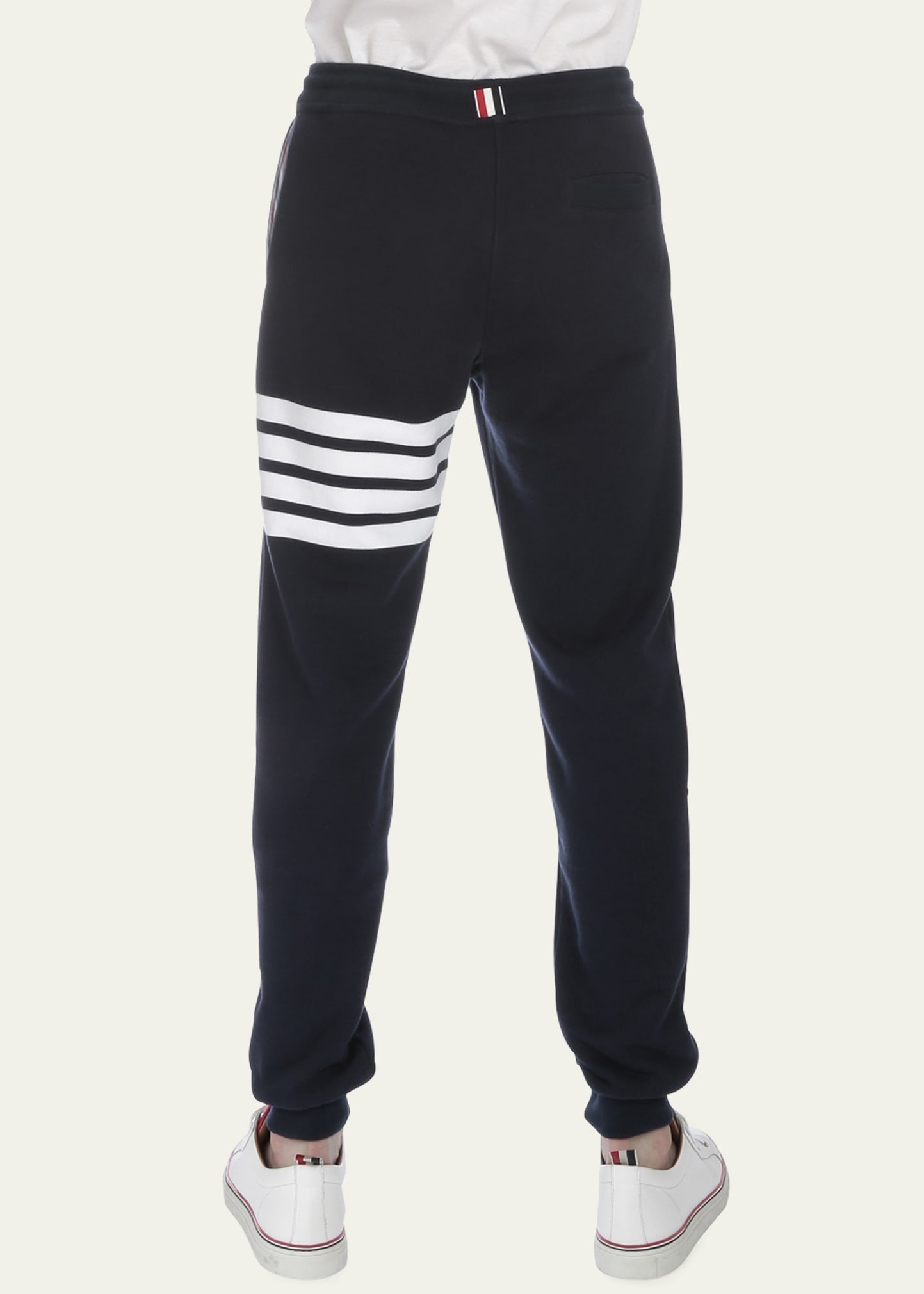 Men's Classic Drawstring Sweatpants with Stripe Detail - 4