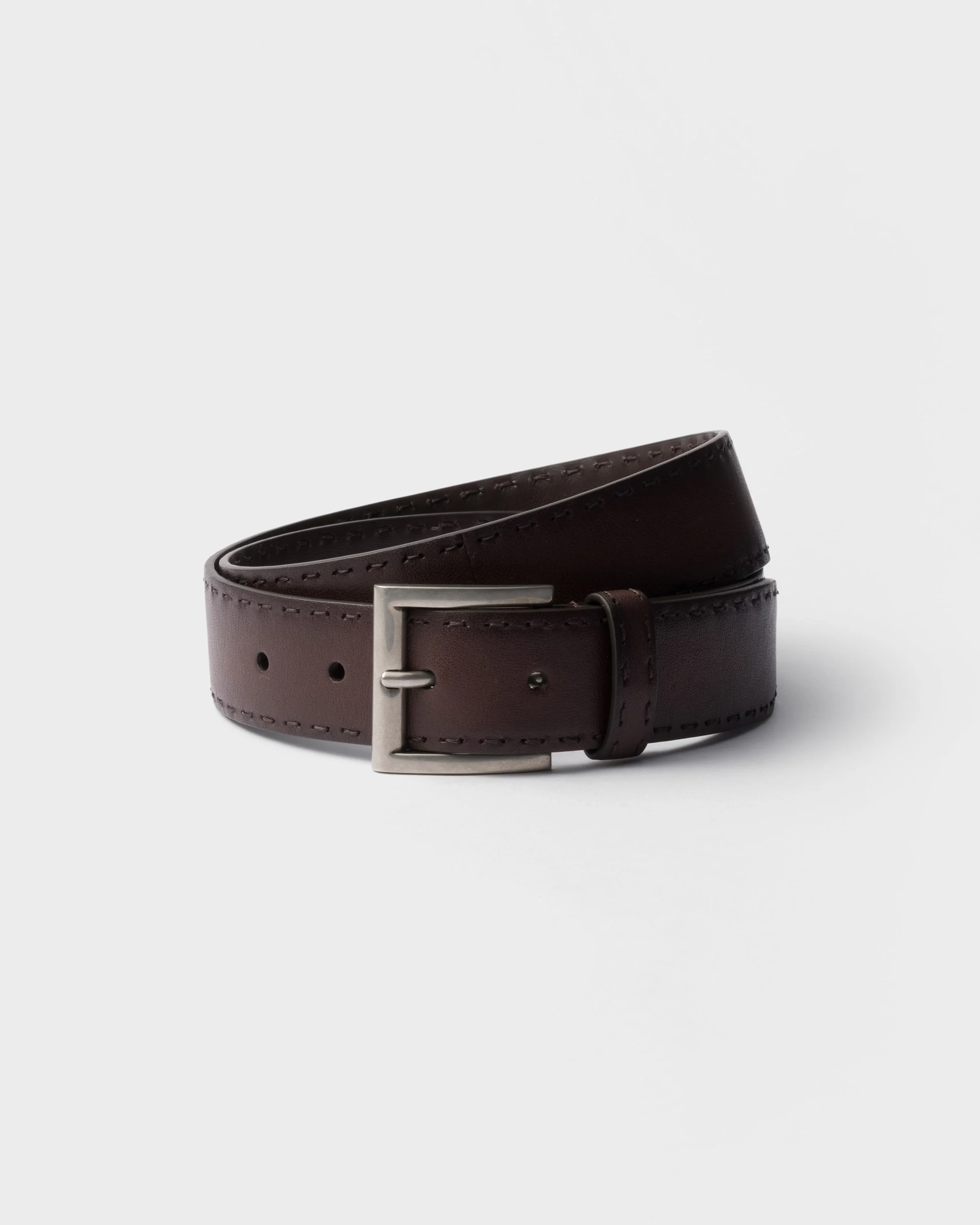 Antiqued leather belt - 1