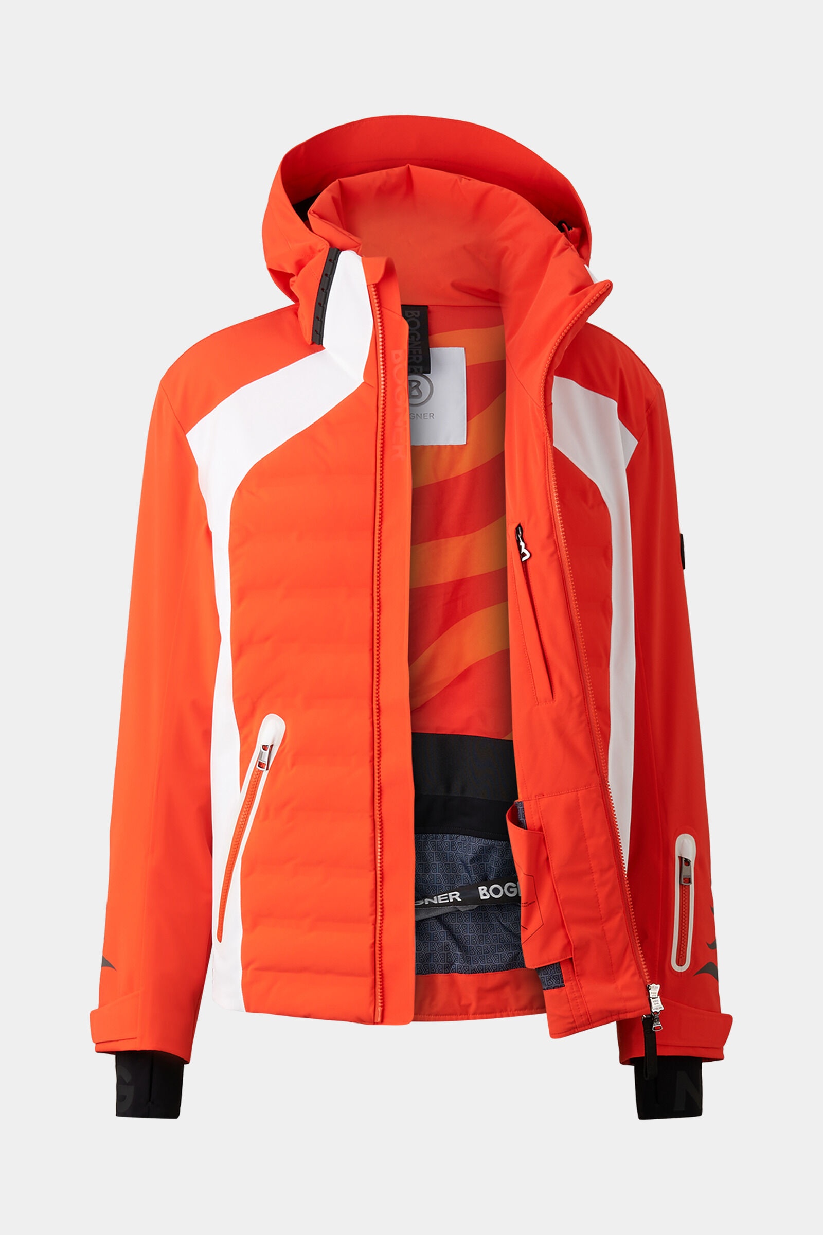 Jorik Down ski jacket in Coral/White - 2